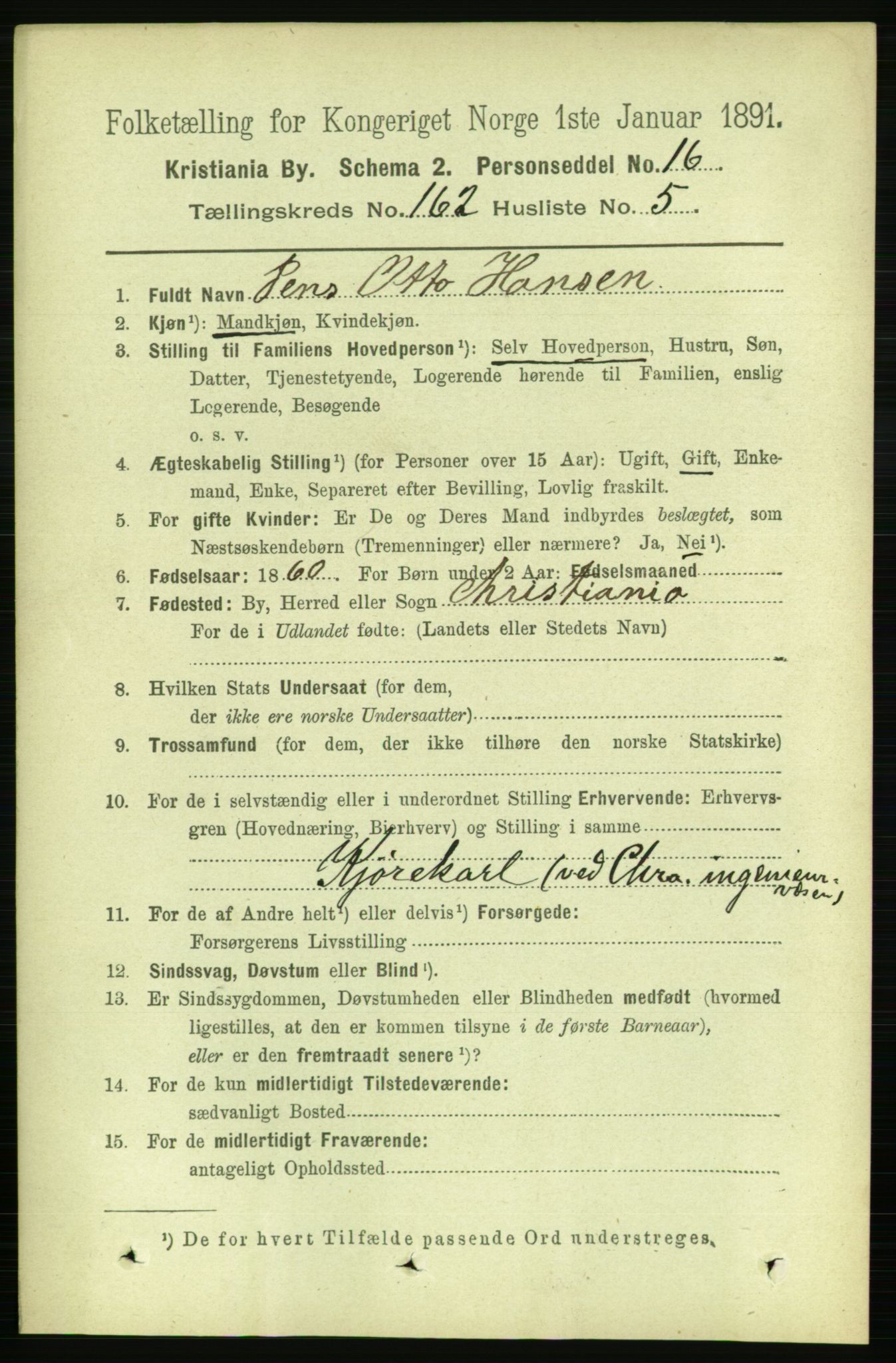 RA, 1891 census for 0301 Kristiania, 1891, p. 92826