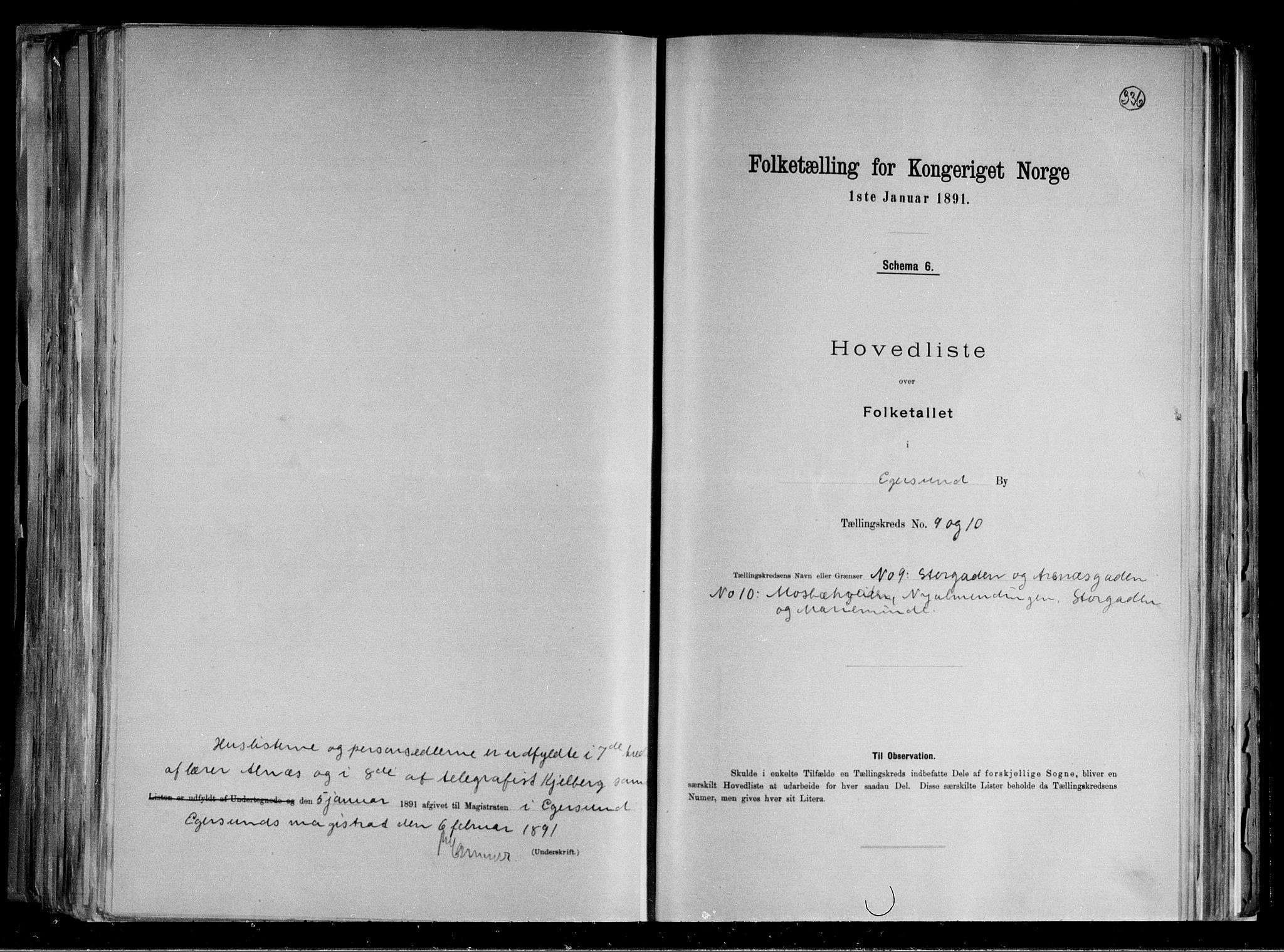 RA, 1891 census for 1101 Egersund, 1891, p. 13