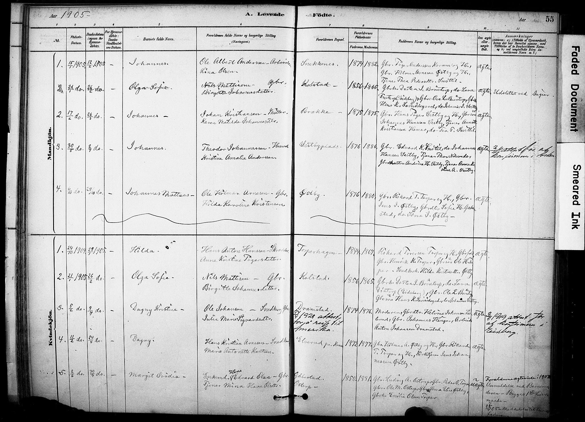 Rakkestad prestekontor Kirkebøker, AV/SAO-A-2008/F/Fc/L0001: Parish register (official) no. III 1, 1878-1905, p. 55