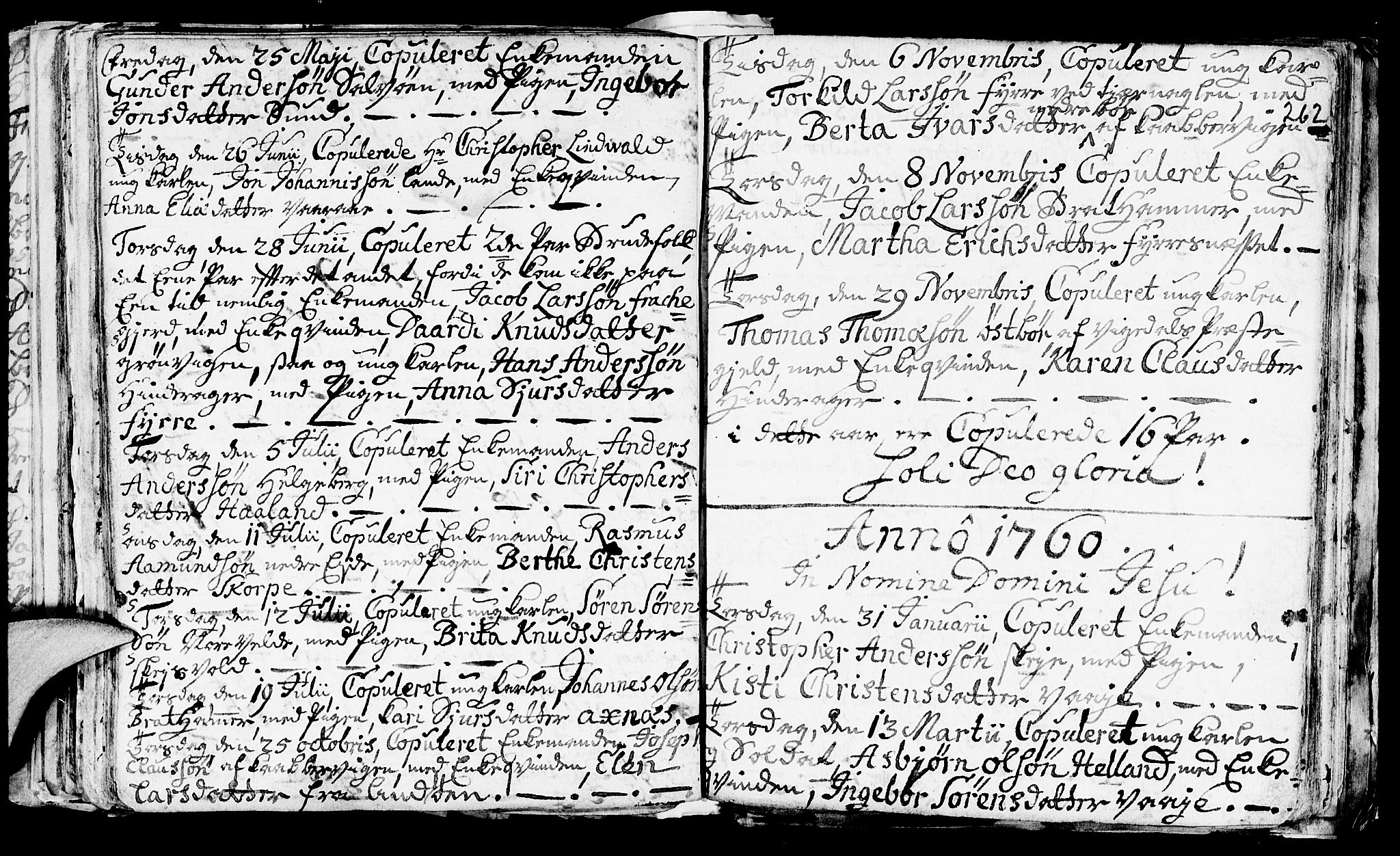 Avaldsnes sokneprestkontor, SAST/A -101851/H/Ha/Haa/L0001: Parish register (official) no. A 1, 1711-1764, p. 262