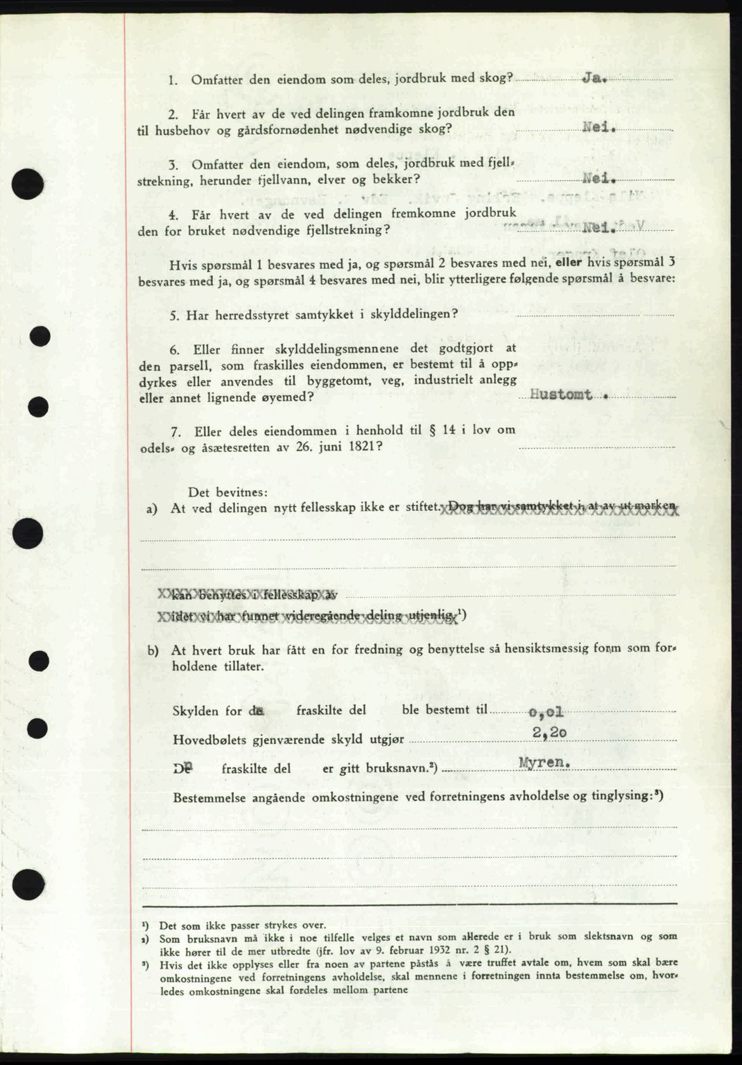 Midhordland sorenskriveri, SAB/A-3001/1/G/Gb/Gbh/L0032: Mortgage book no. A62-63, 1949-1949, Diary no: : 4596/1949