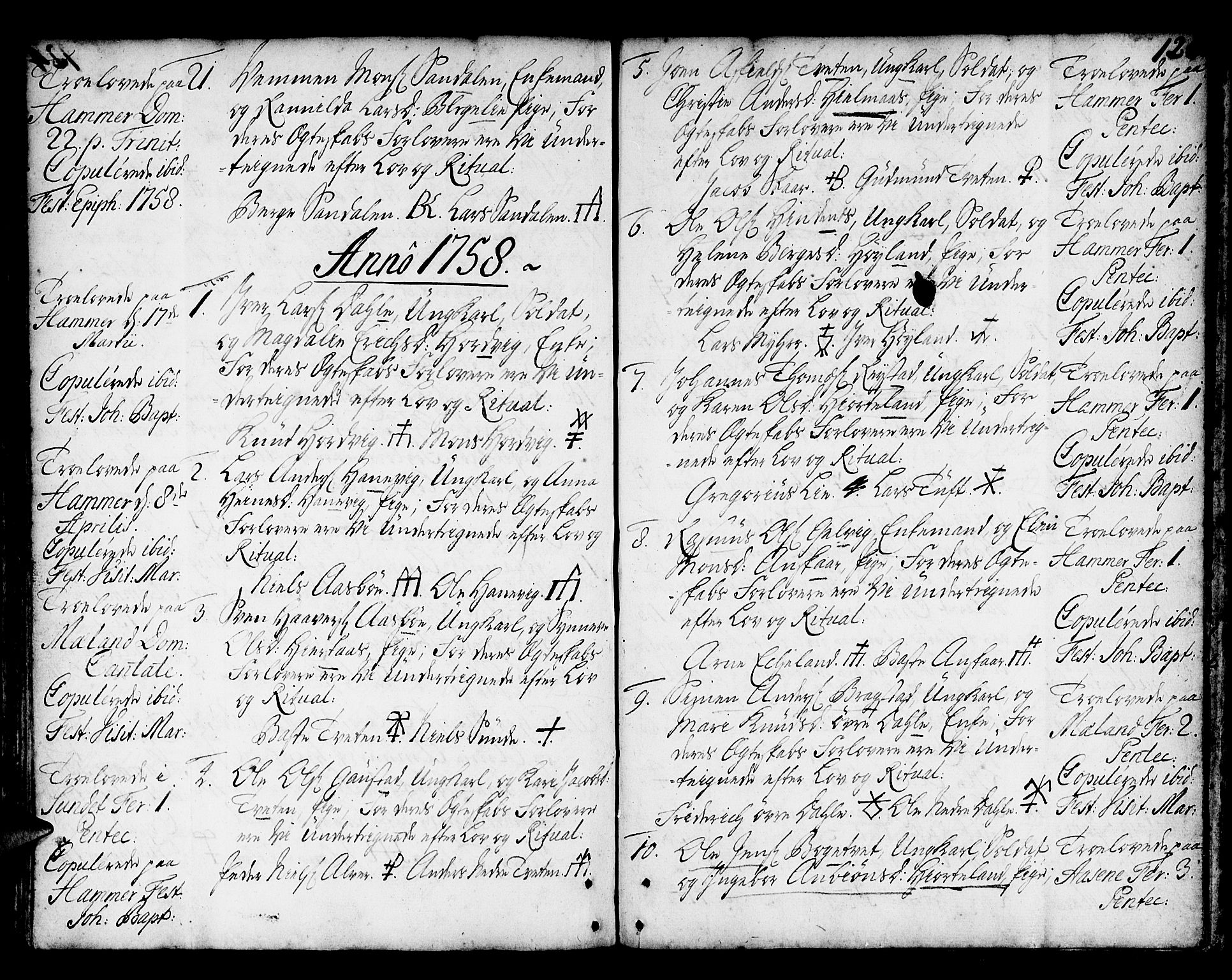 Hamre sokneprestembete, AV/SAB-A-75501/H/Ha/Haa/Haaa/L0006: Parish register (official) no. A 6, 1750-1761, p. 125