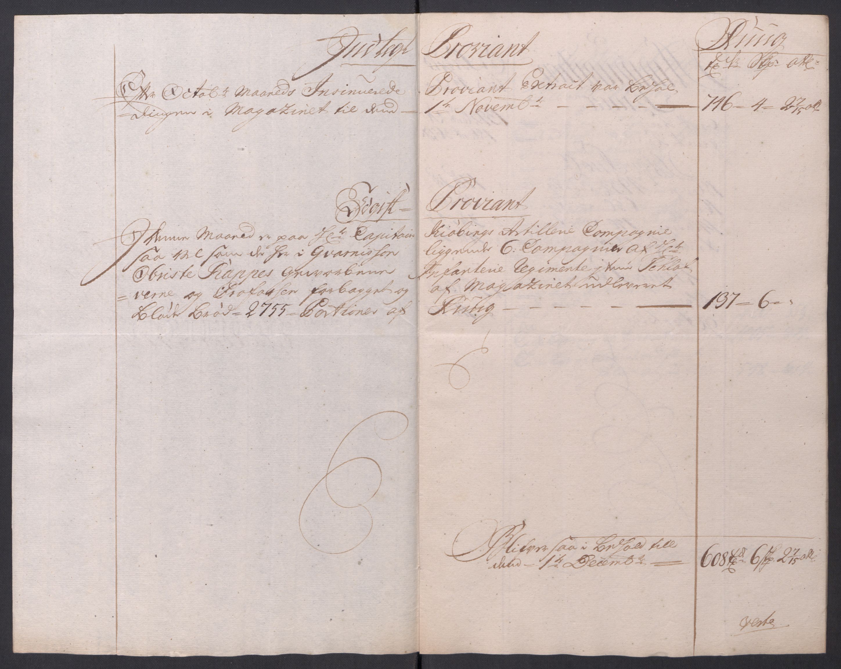 Kommanderende general (KG I) med Det norske krigsdirektorium, AV/RA-EA-5419/D/L0154: Fredriksten festning: Brev, inventarfortegnelser og regnskapsekstrakter, 1730-1739, p. 262