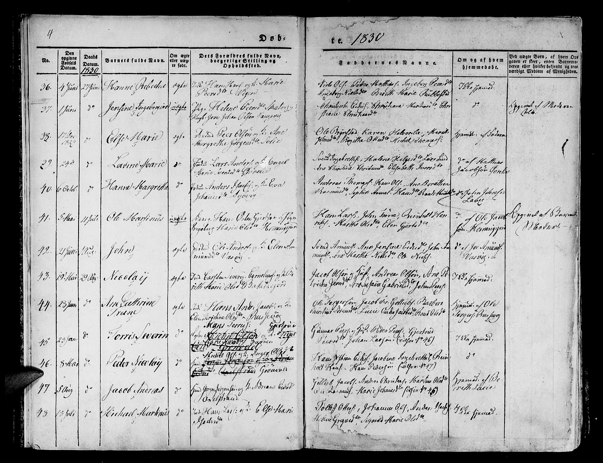 Tranøy sokneprestkontor, SATØ/S-1313/I/Ia/Iaa/L0005kirke: Parish register (official) no. 5, 1829-1844, p. 4
