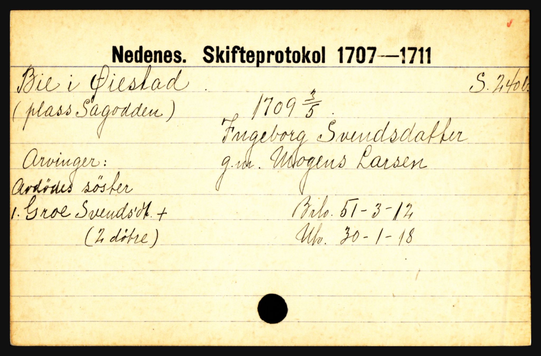 Nedenes sorenskriveri før 1824, AV/SAK-1221-0007/H, p. 2349