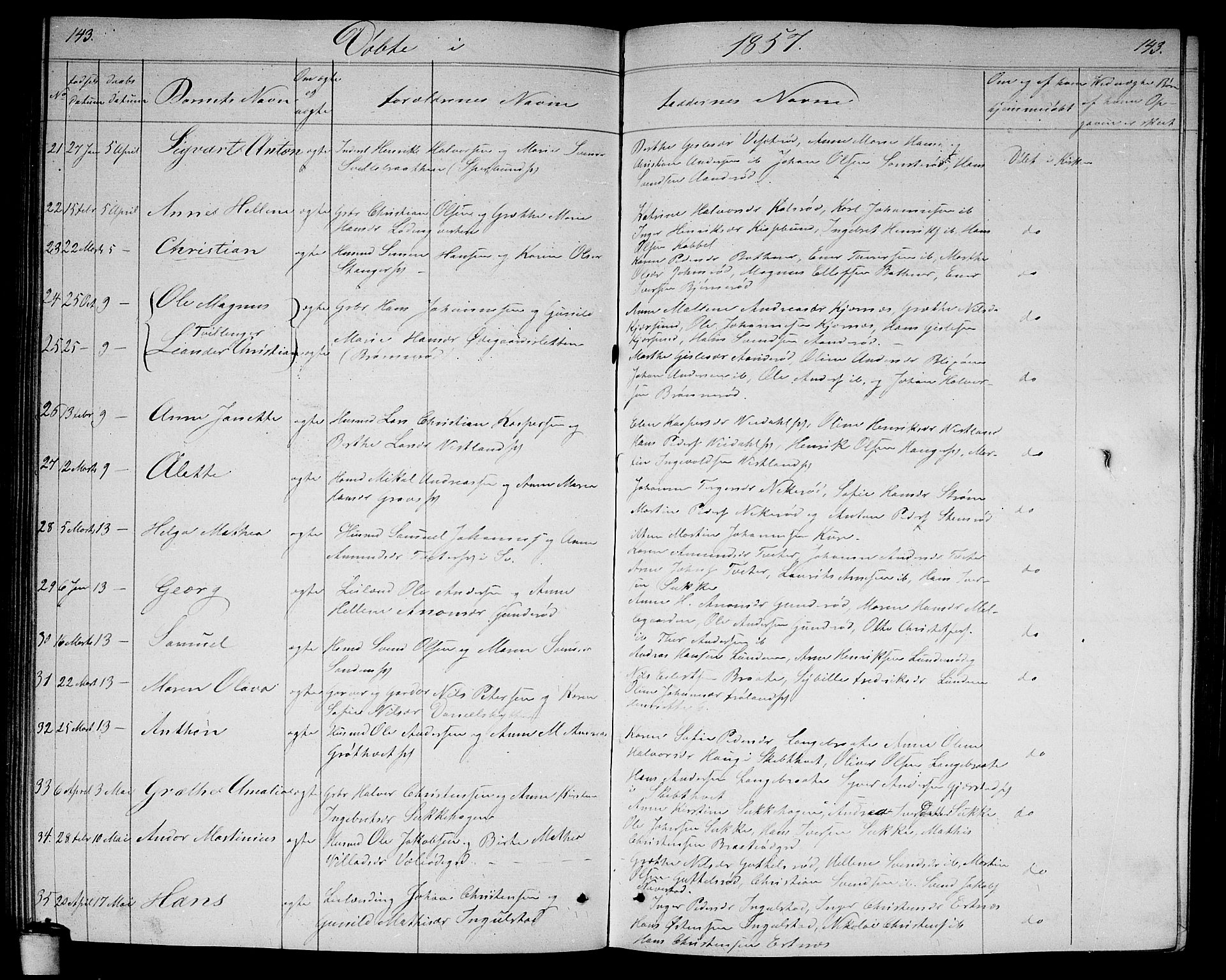 Våler prestekontor Kirkebøker, AV/SAO-A-11083/G/Ga/L0002: Parish register (copy) no. I 2, 1839-1860, p. 143