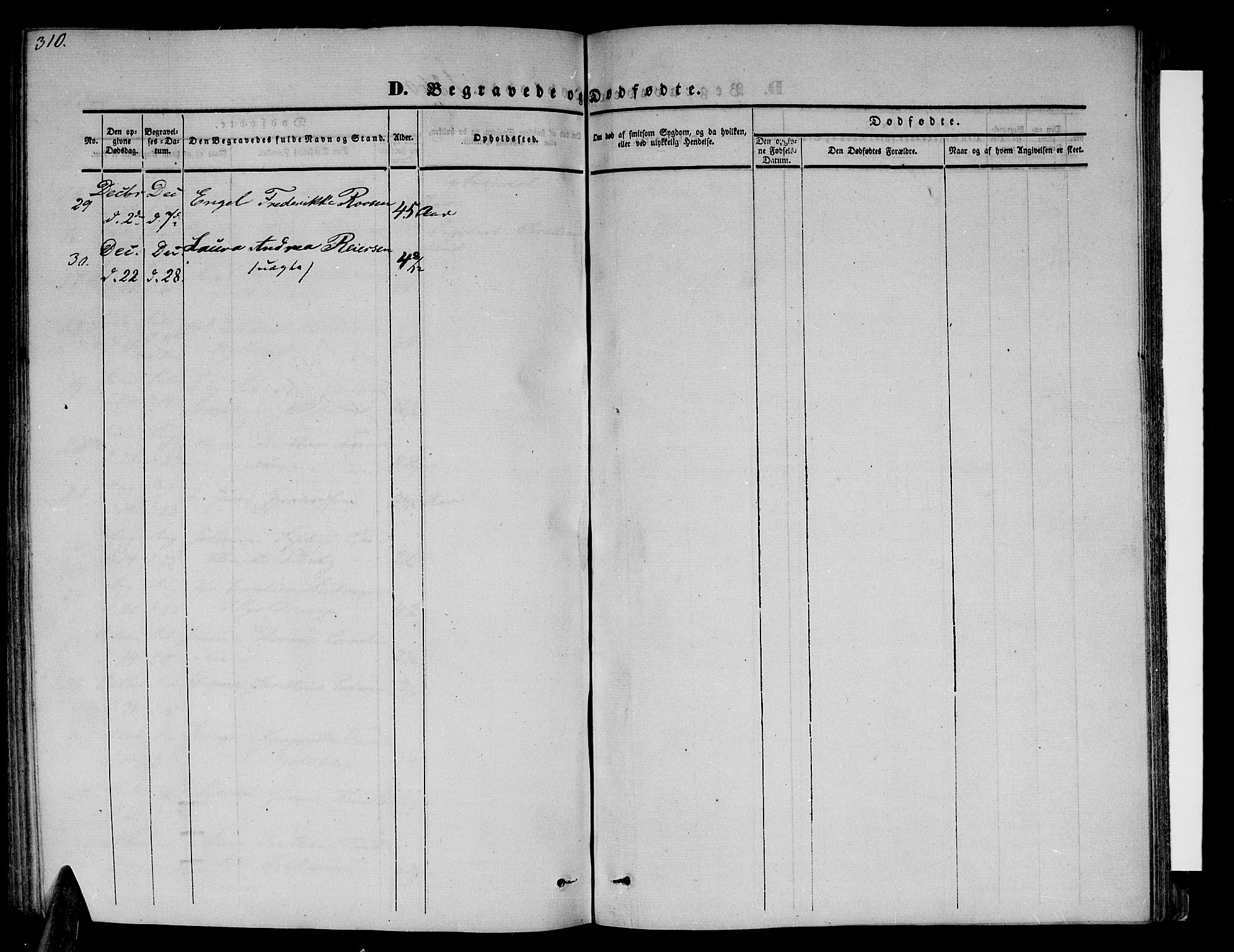 Arendal sokneprestkontor, Trefoldighet, AV/SAK-1111-0040/F/Fb/L0002: Parish register (copy) no. B 2, 1838-1860, p. 310