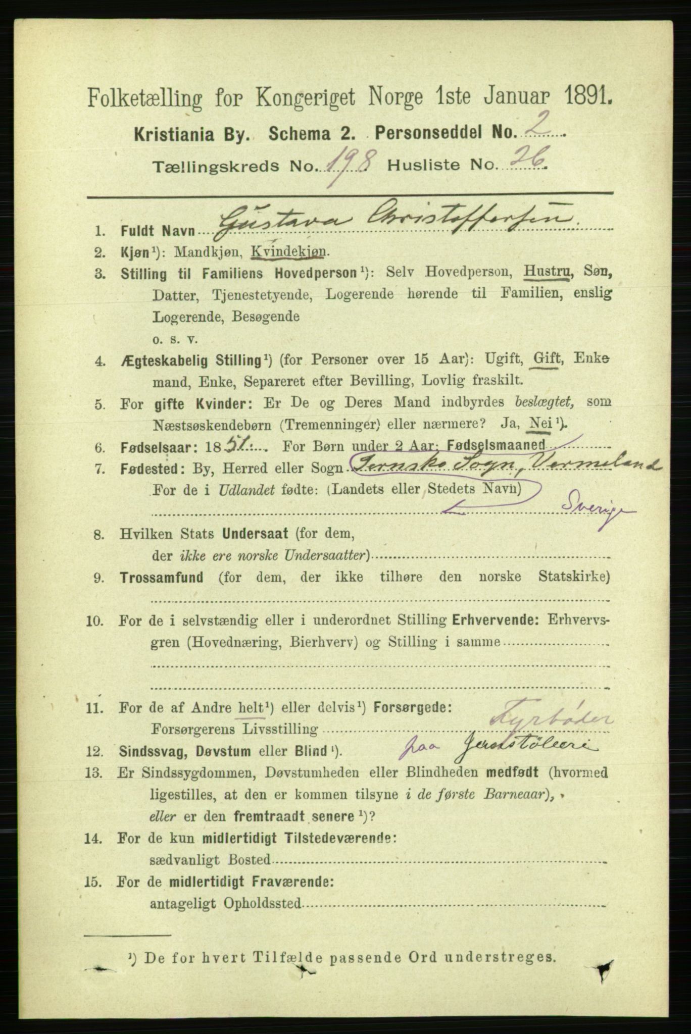 RA, 1891 census for 0301 Kristiania, 1891, p. 119678