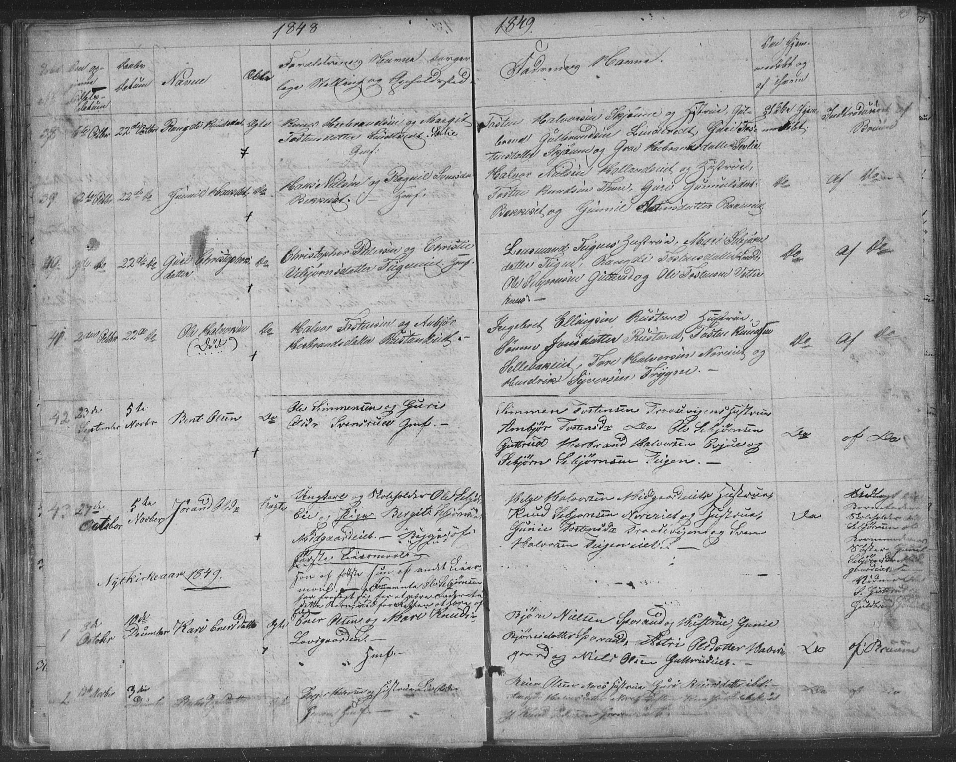 Nore kirkebøker, AV/SAKO-A-238/F/Fa/L0001: Parish register (official) no. I 1, 1836-1855, p. 49