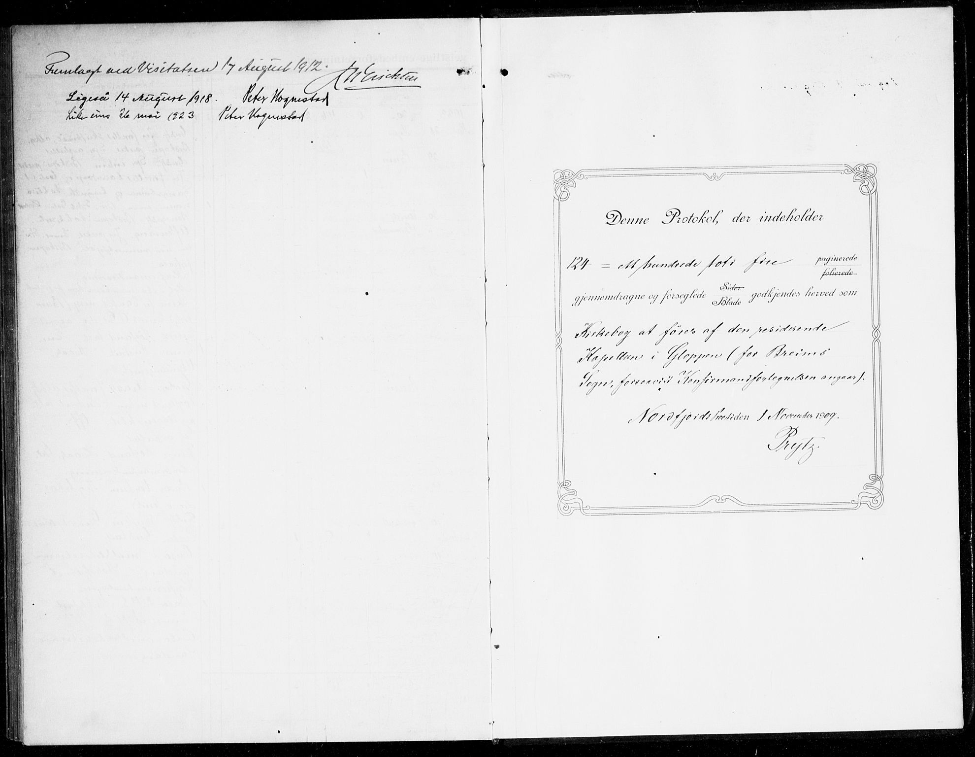 Gloppen sokneprestembete, SAB/A-80101/H/Hac/L0004: Curate's parish register no. A 4, 1909-1923