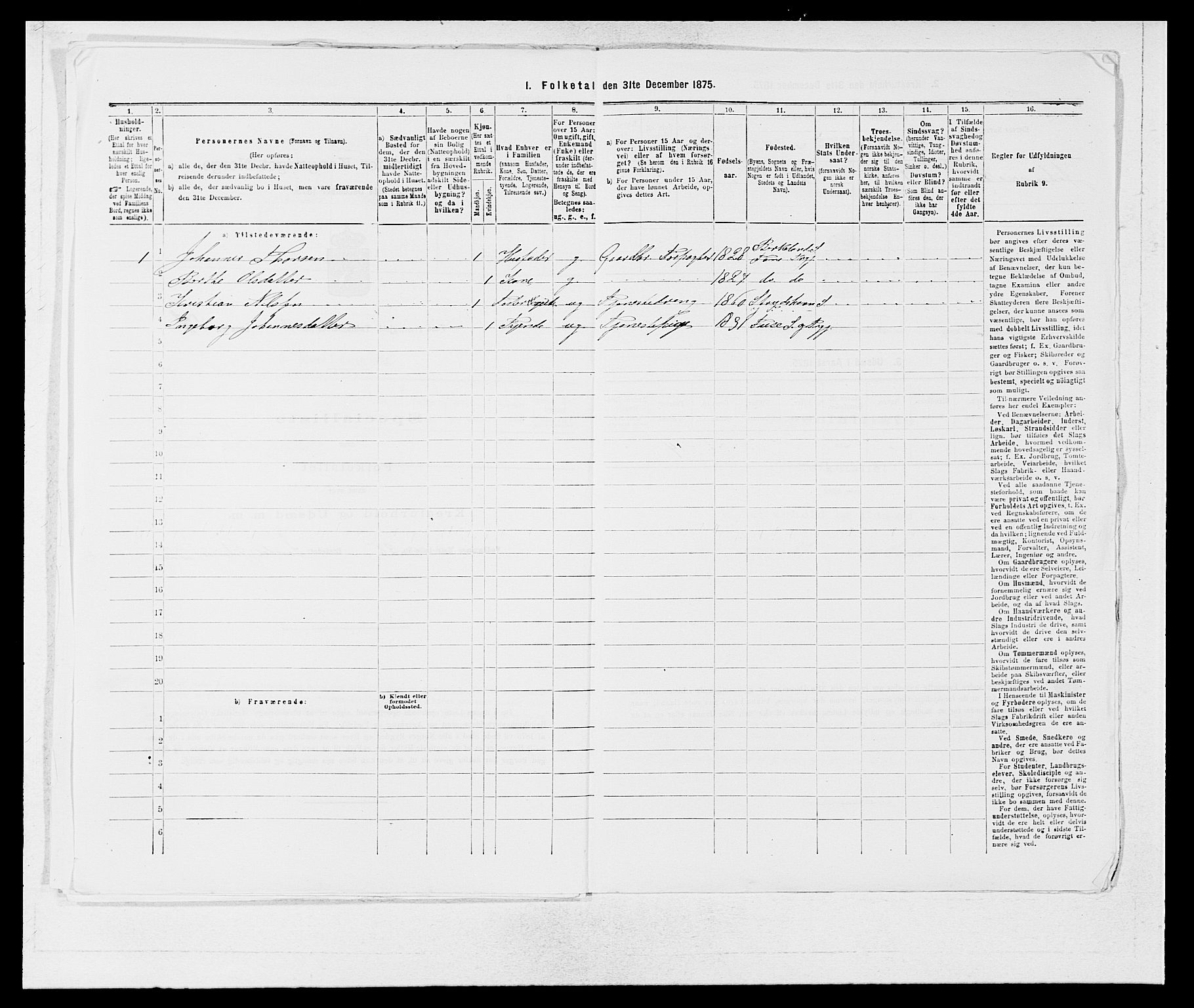 SAB, 1875 census for 1249P Fana, 1875, p. 146