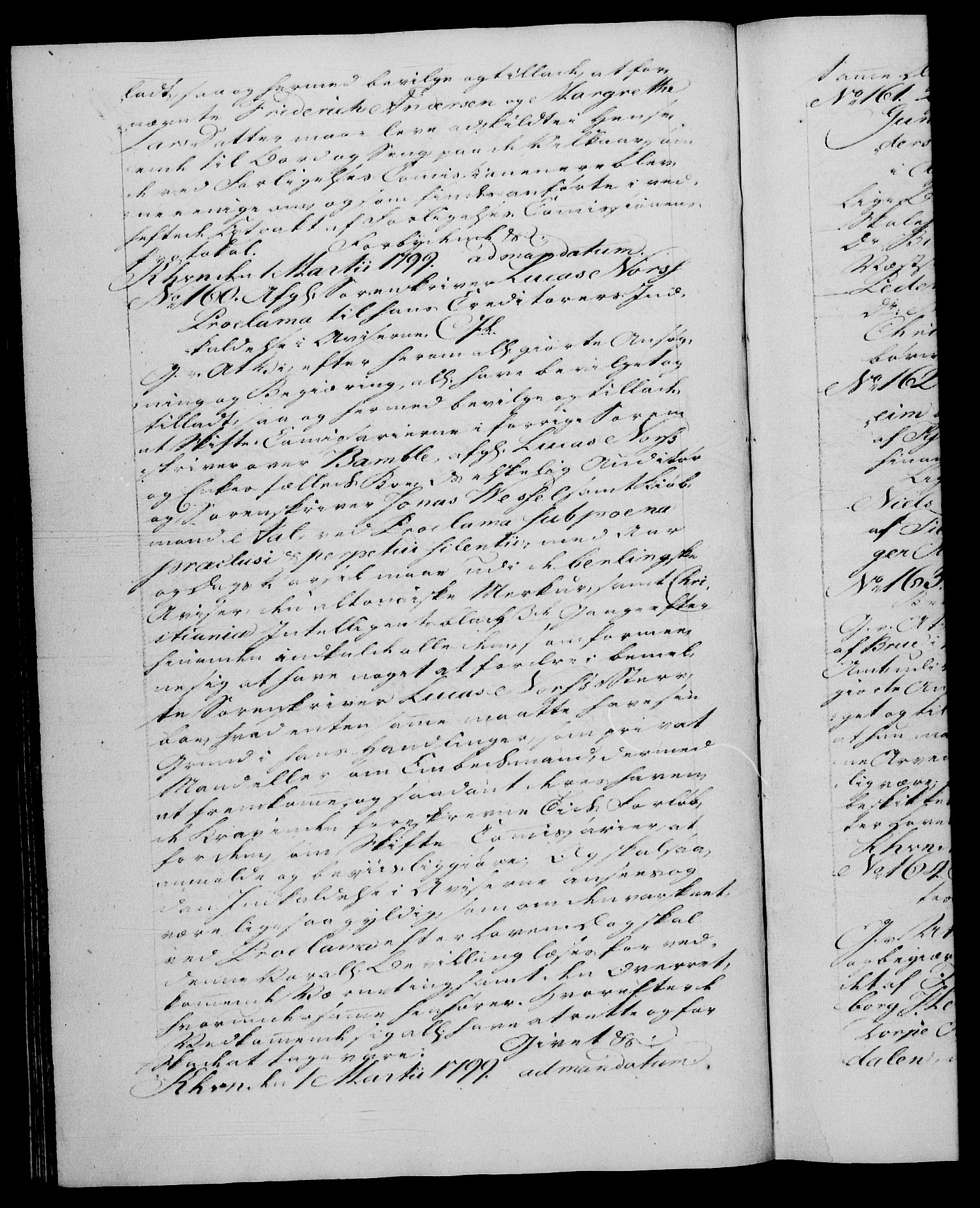 Danske Kanselli 1572-1799, AV/RA-EA-3023/F/Fc/Fca/Fcaa/L0059: Norske registre, 1799, p. 110b