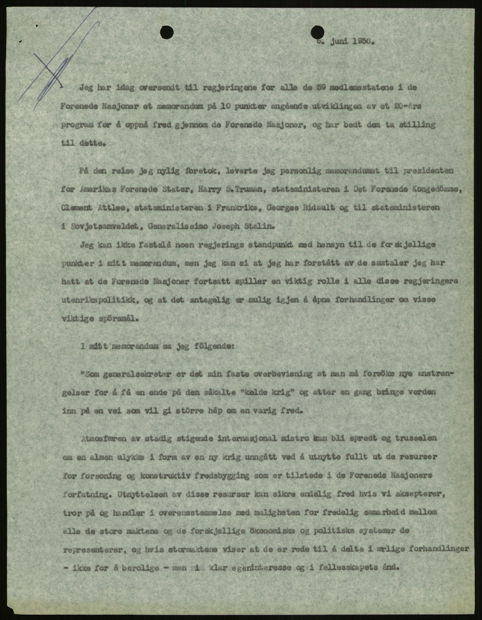 Lie, Trygve, AV/RA-PA-1407/D/L0029: Dokumenter vedr. Kina, 1948-1950, p. 765