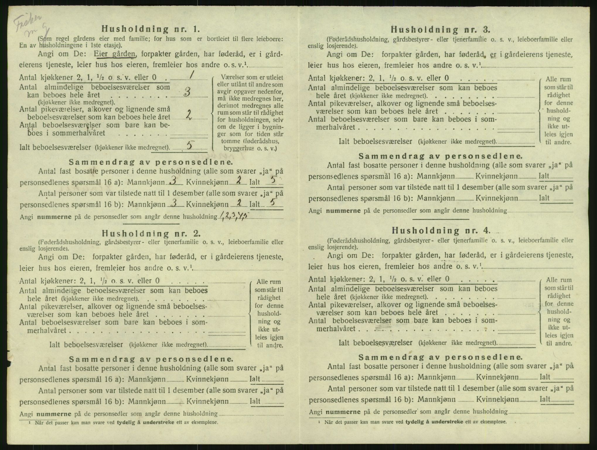 SAT, 1920 census for Dverberg, 1920, p. 67