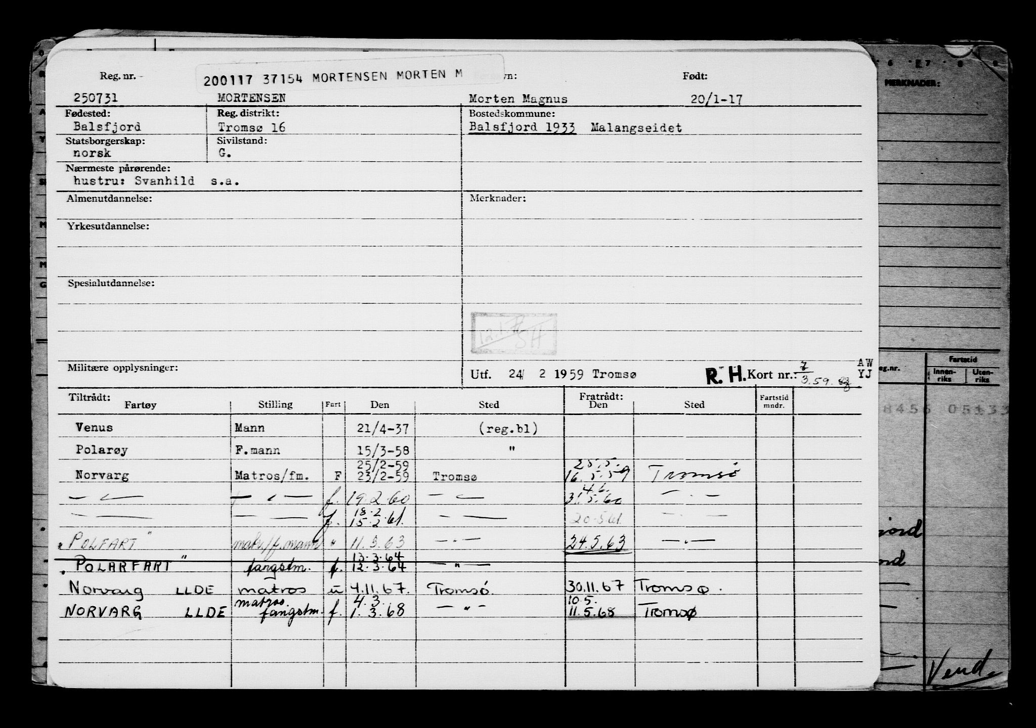 Direktoratet for sjømenn, AV/RA-S-3545/G/Gb/L0145: Hovedkort, 1917, p. 373