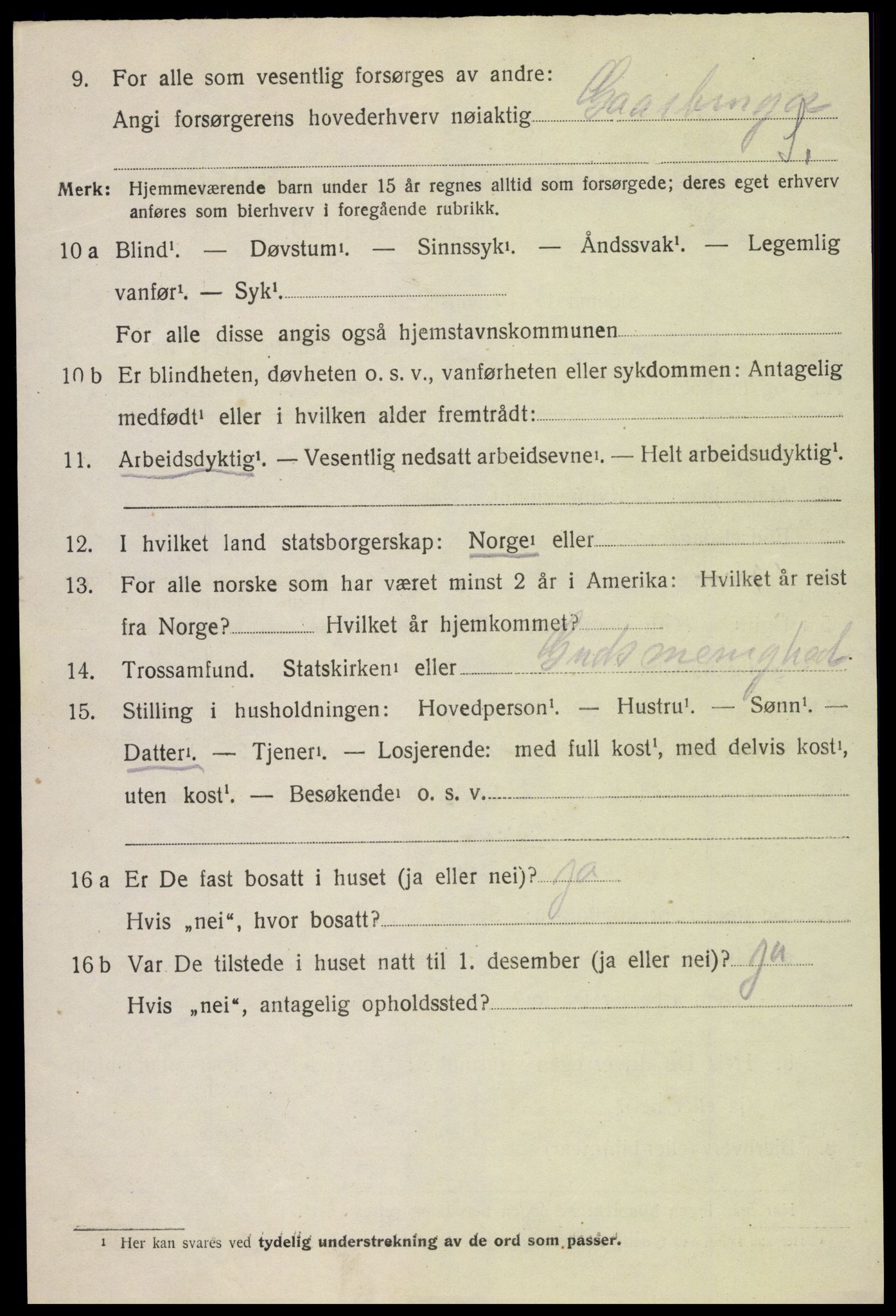 SAH, 1920 census for Stange, 1920, p. 18394