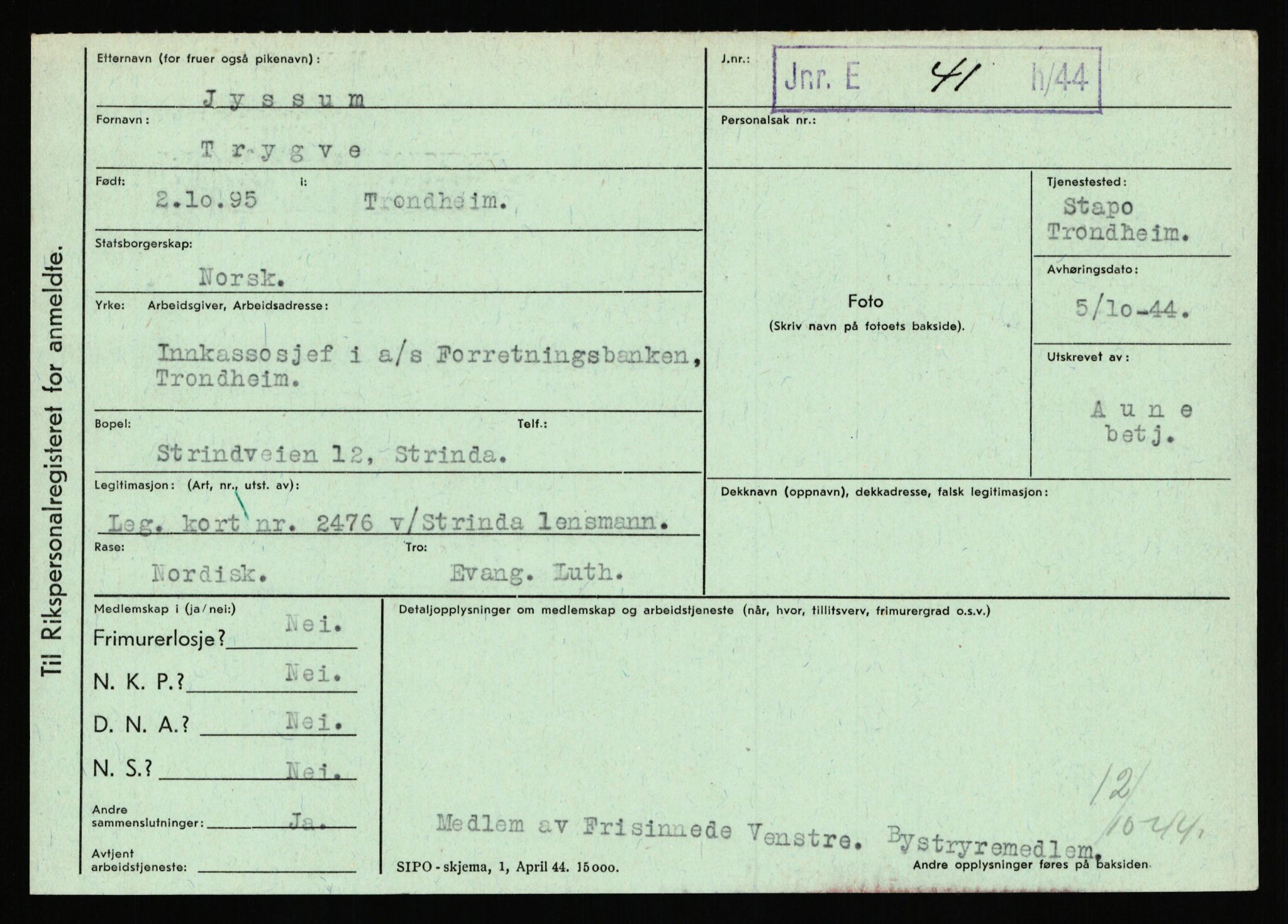 Statspolitiet - Hovedkontoret / Osloavdelingen, AV/RA-S-1329/C/Ca/L0008: Johan(nes)sen - Knoph, 1943-1945, p. 2638