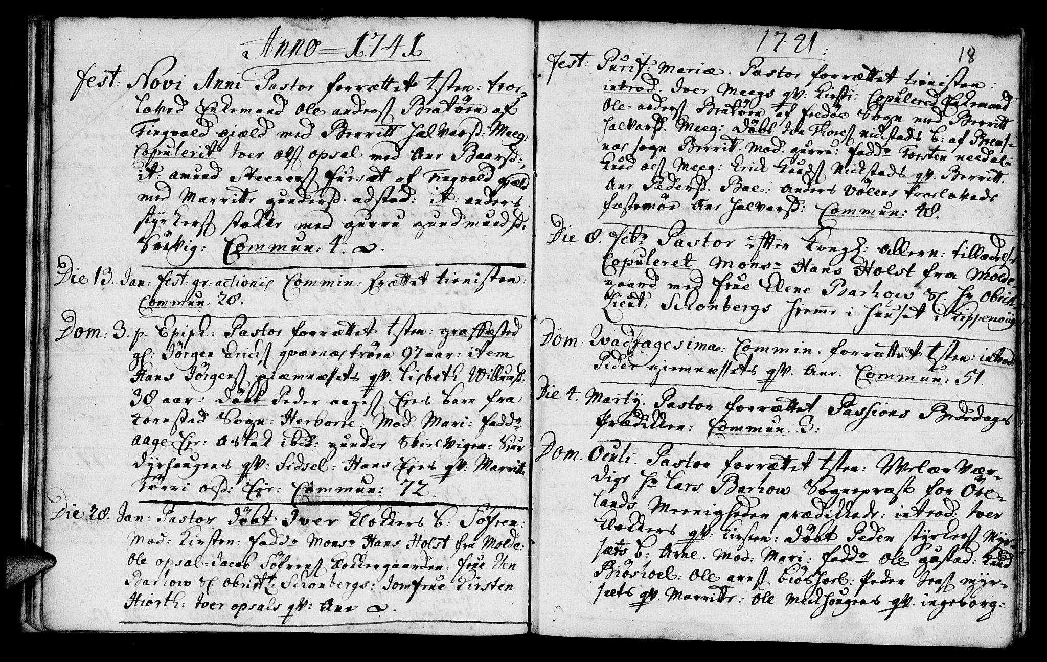 Ministerialprotokoller, klokkerbøker og fødselsregistre - Møre og Romsdal, SAT/A-1454/568/L0797: Parish register (official) no. 568A06, 1731-1760, p. 18