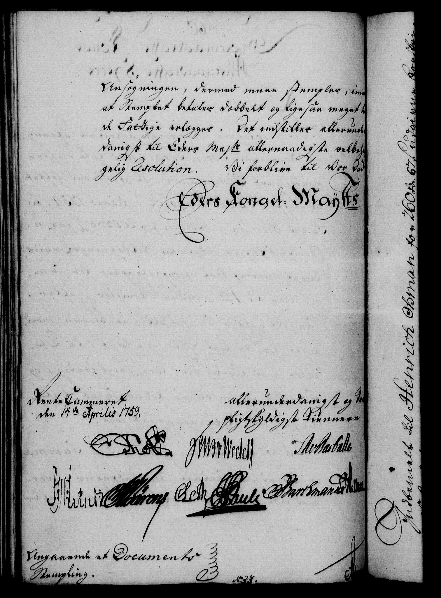 Rentekammeret, Kammerkanselliet, RA/EA-3111/G/Gf/Gfa/L0041: Norsk relasjons- og resolusjonsprotokoll (merket RK 52.41), 1759, p. 312