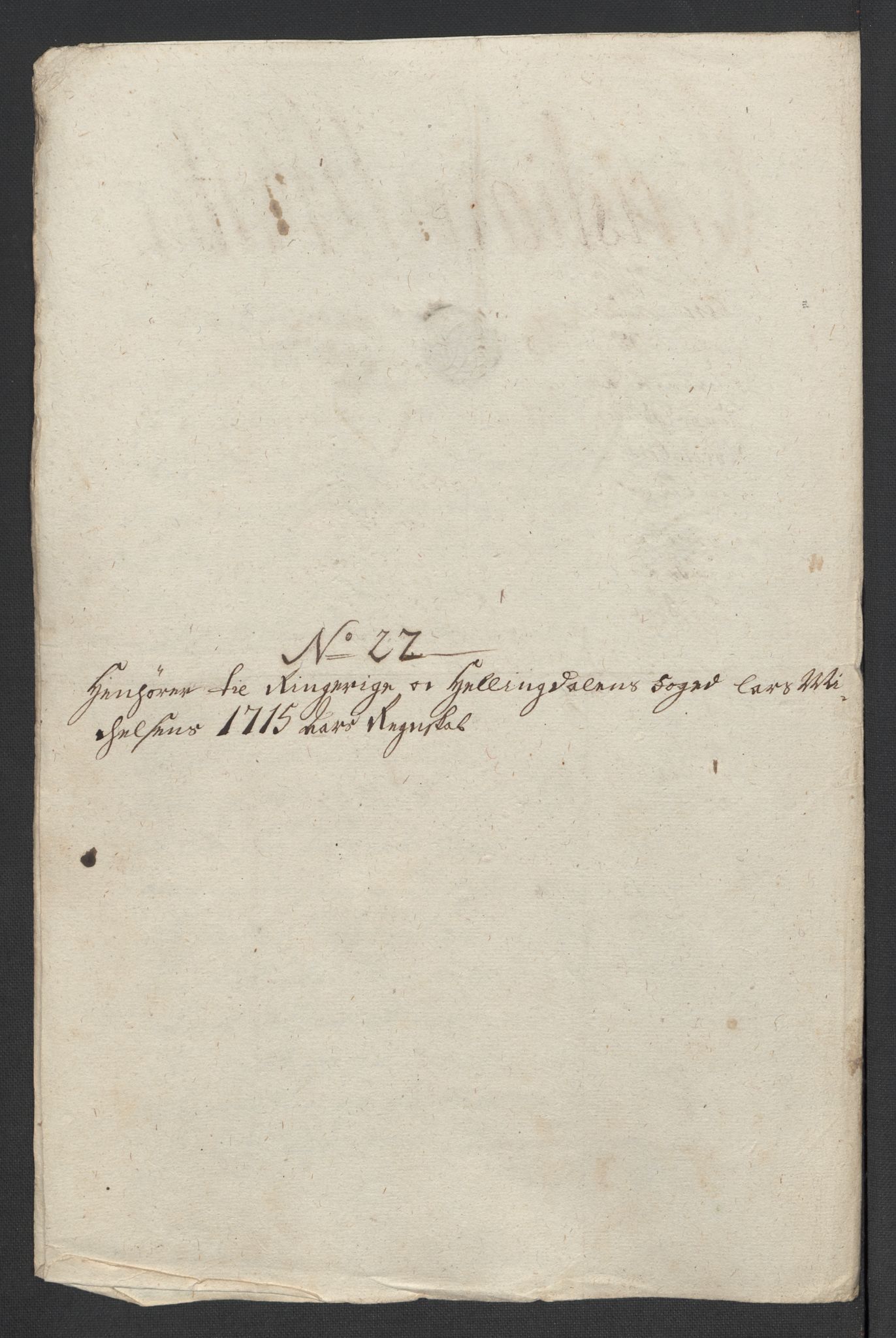 Rentekammeret inntil 1814, Reviderte regnskaper, Fogderegnskap, AV/RA-EA-4092/R23/L1473: Fogderegnskap Ringerike og Hallingdal, 1715, p. 233