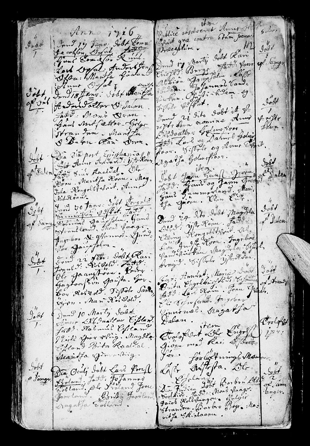 Os sokneprestembete, SAB/A-99929: Parish register (official) no. A 6, 1669-1719, p. 112