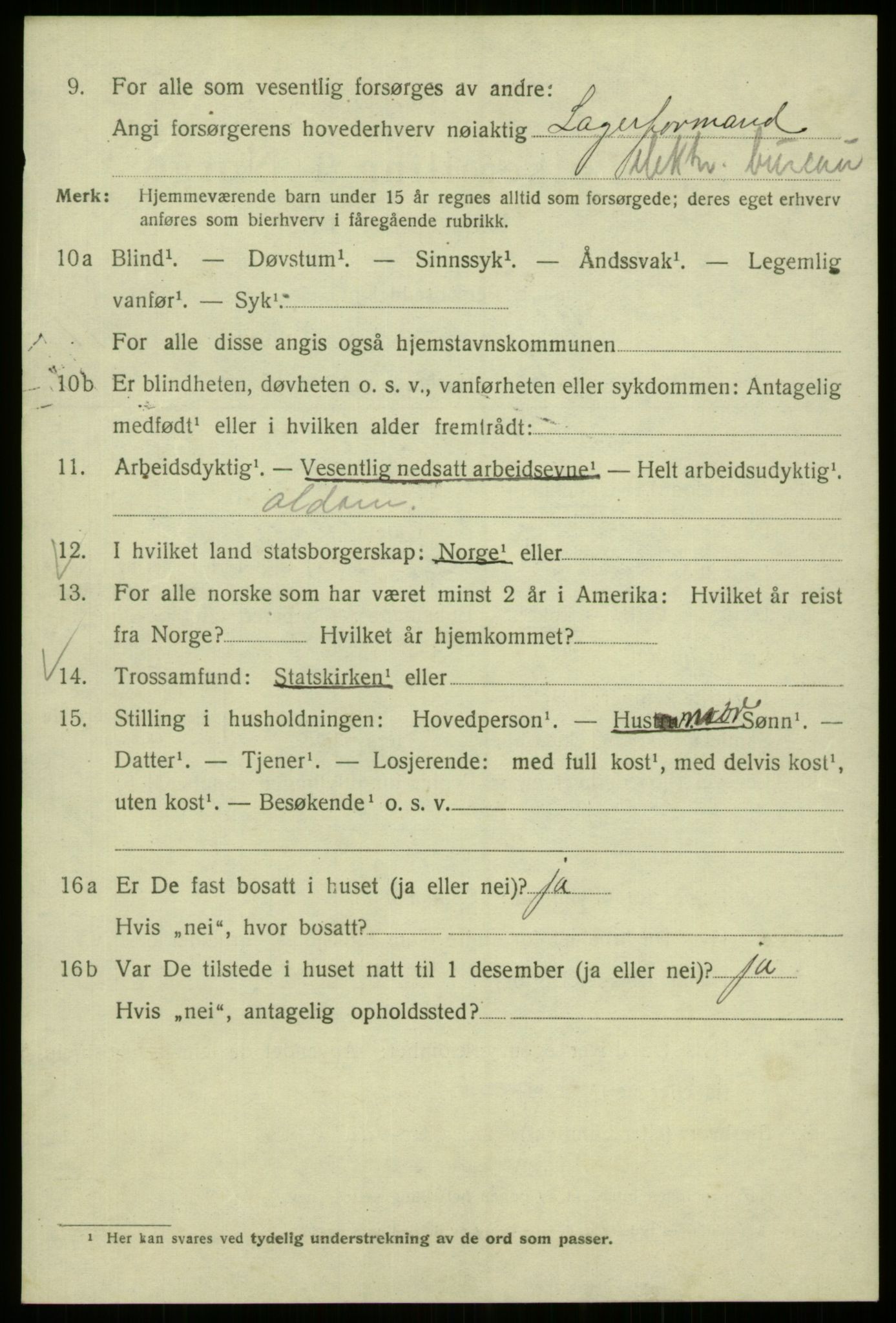 SAB, 1920 census for Bergen, 1920, p. 191500