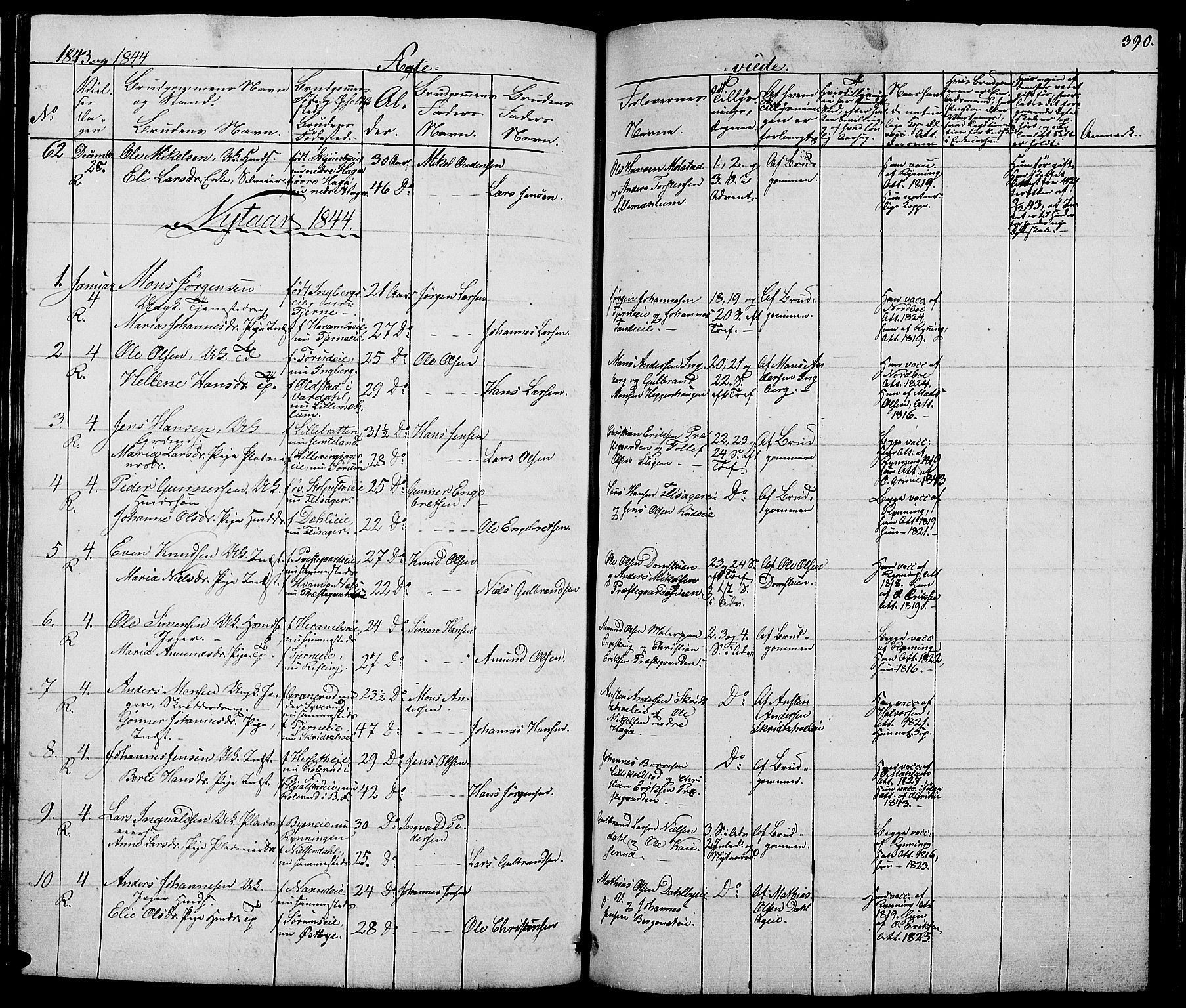 Ringsaker prestekontor, SAH/PREST-014/L/La/L0005: Parish register (copy) no. 5, 1839-1850, p. 390