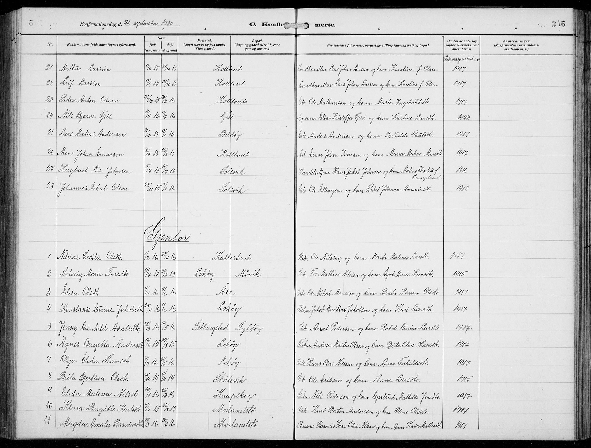 Fjell sokneprestembete, AV/SAB-A-75301/H/Hab: Parish register (copy) no. A  6, 1918-1936, p. 246