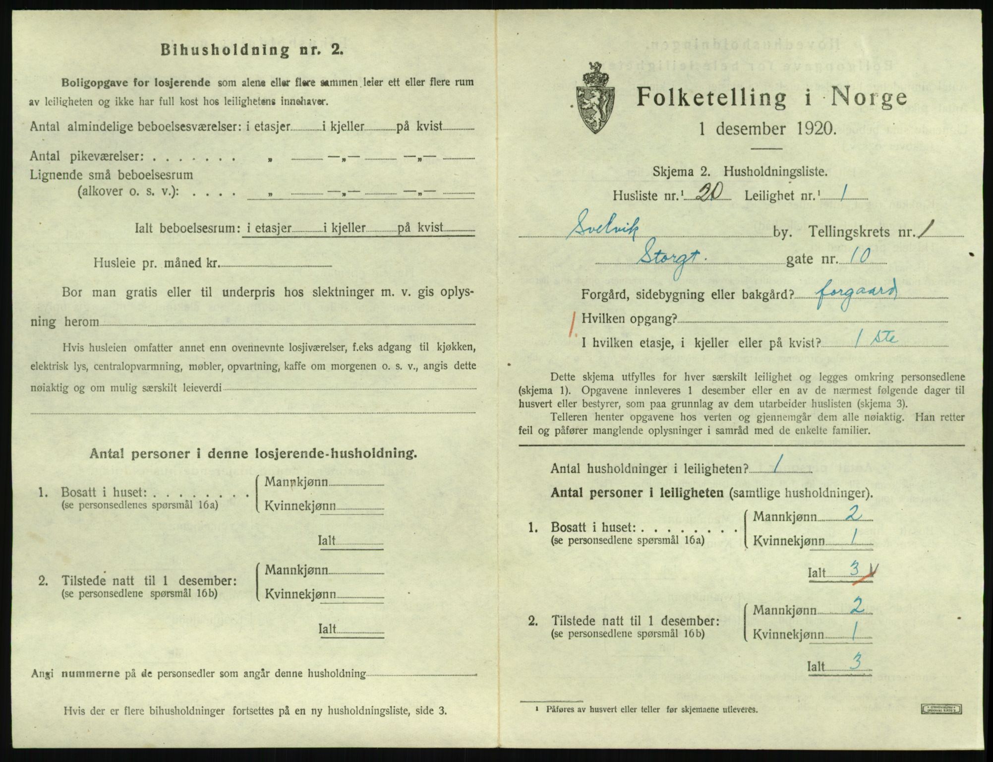 SAKO, 1920 census for Svelvik, 1920, p. 571