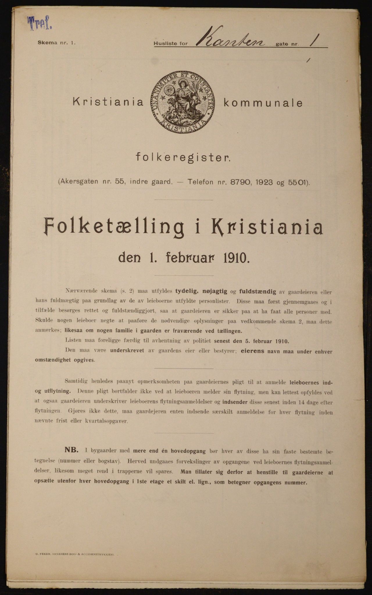 OBA, Municipal Census 1910 for Kristiania, 1910, p. 46732