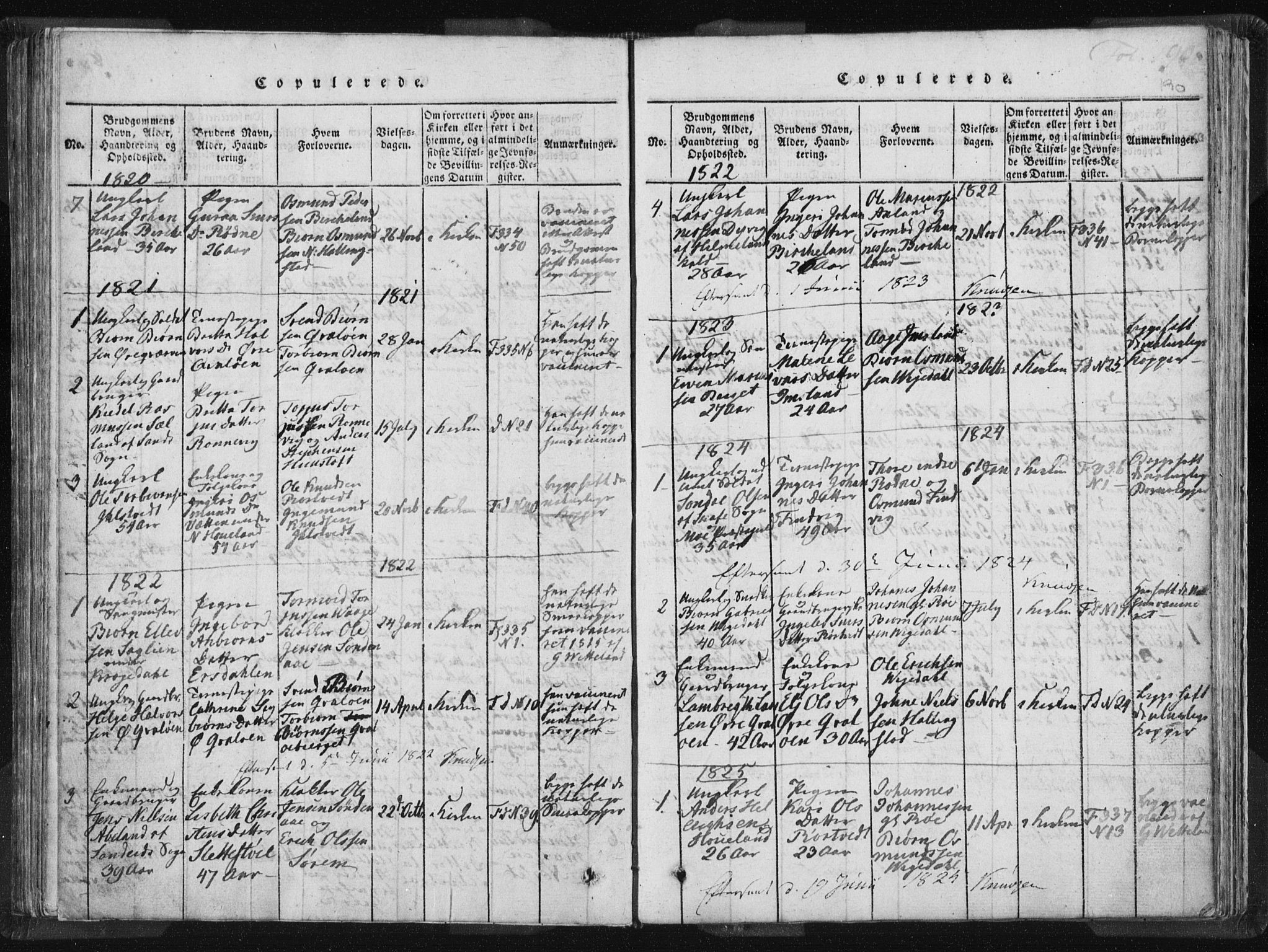 Vikedal sokneprestkontor, AV/SAST-A-101840/01/IV: Parish register (official) no. A 5, 1817-1850, p. 190