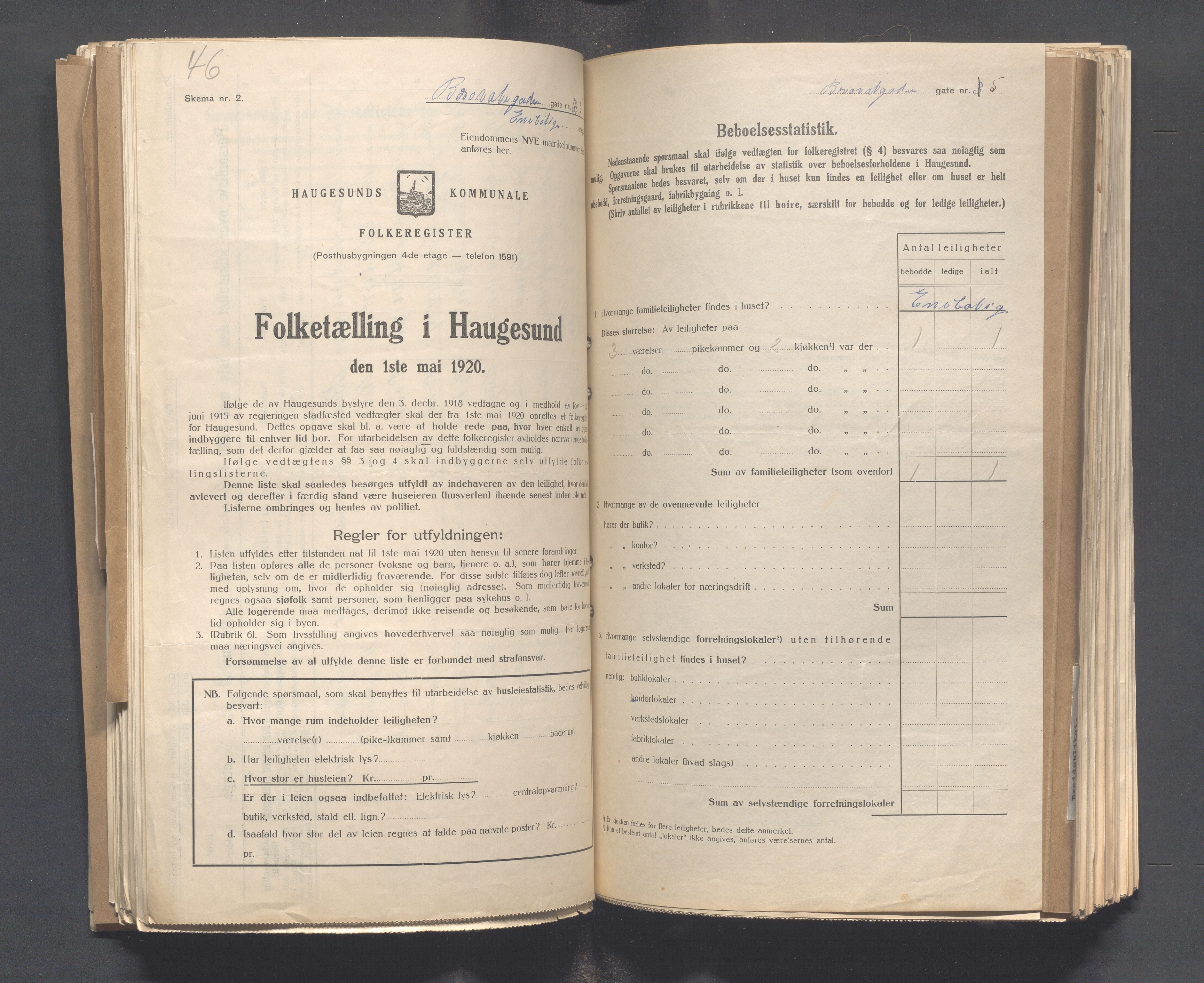 IKAR, Local census 1.5.1920 for Haugesund, 1920, p. 202