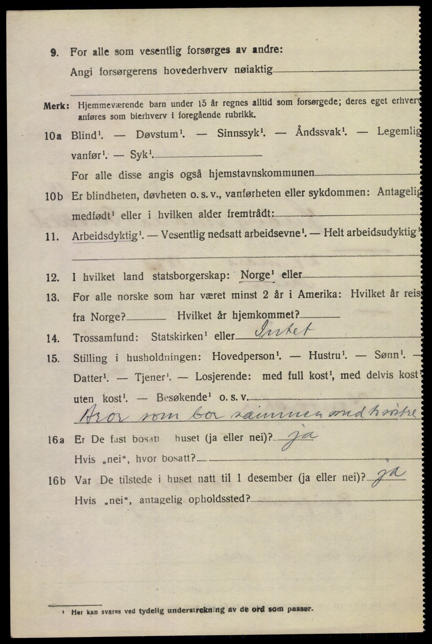 SAKO, 1920 census for Solum, 1920, p. 6321