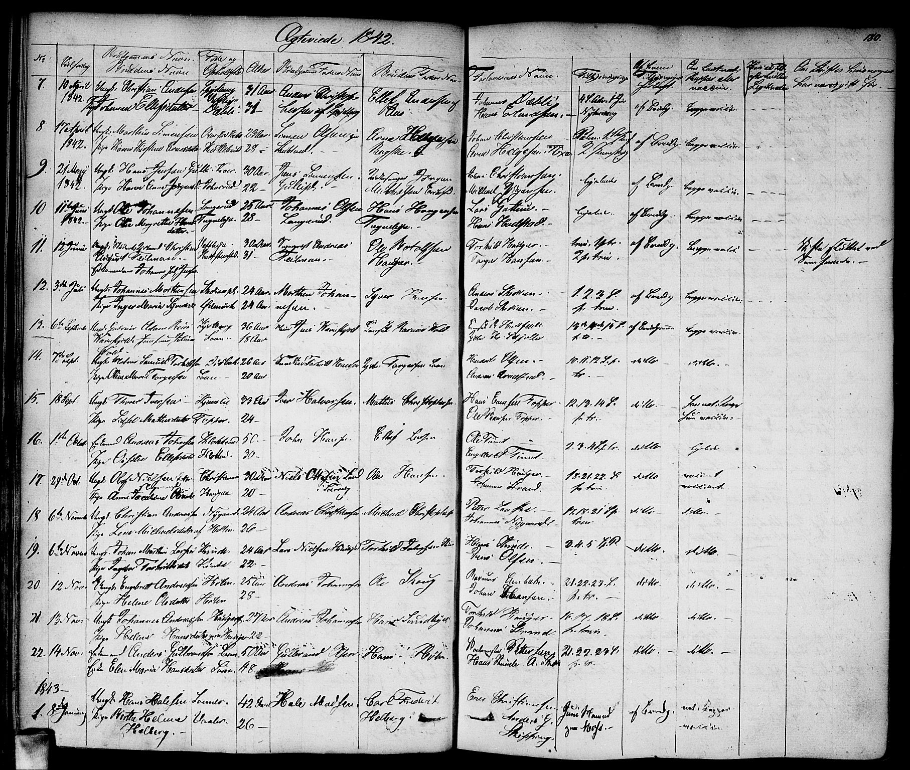 Vestby prestekontor Kirkebøker, AV/SAO-A-10893/F/Fa/L0006: Parish register (official) no. I 6, 1827-1849, p. 180