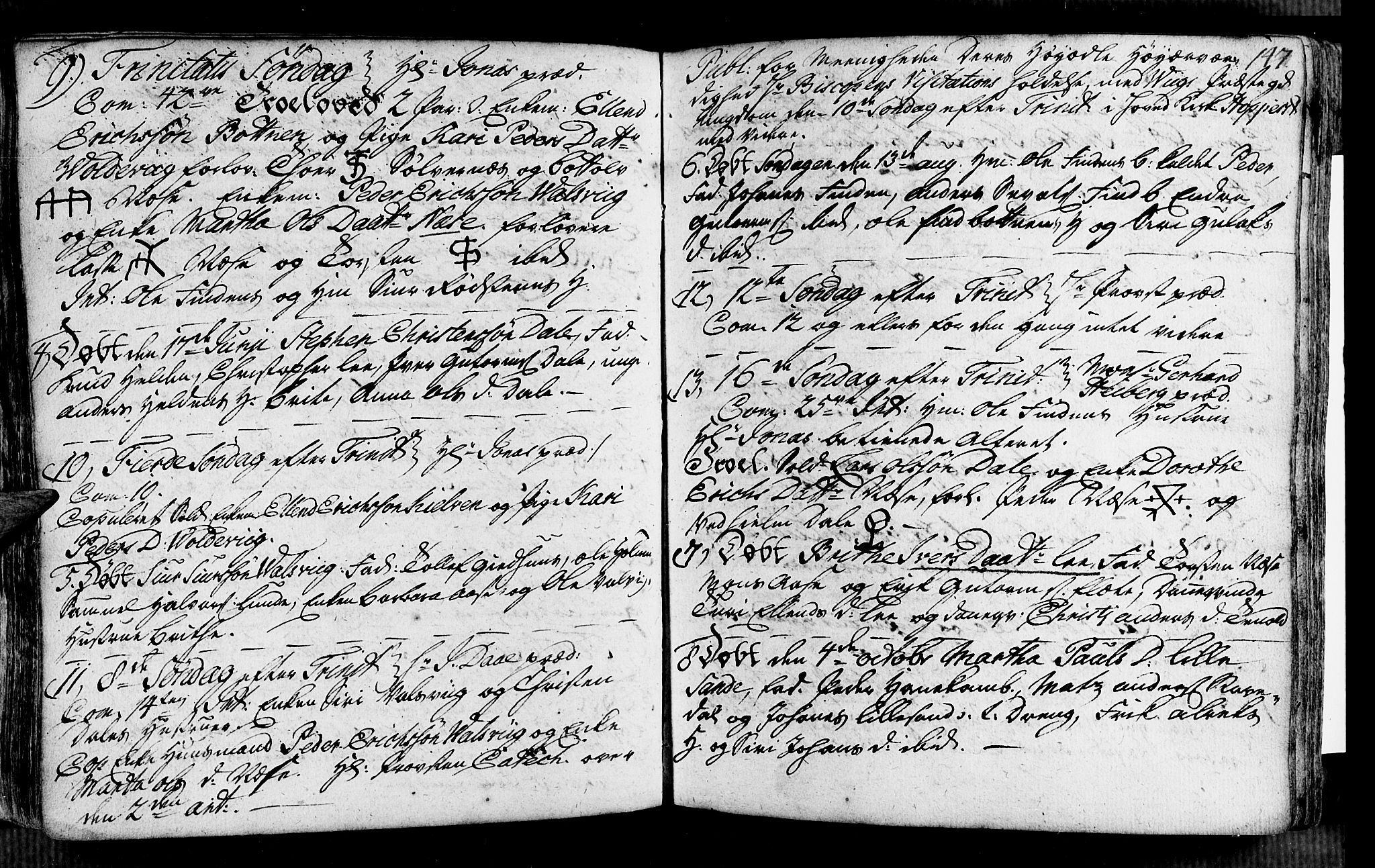 Vik sokneprestembete, AV/SAB-A-81501/H/Haa/Haaa/L0002: Parish register (official) no. A 2 / 2, 1740-1756, p. 147