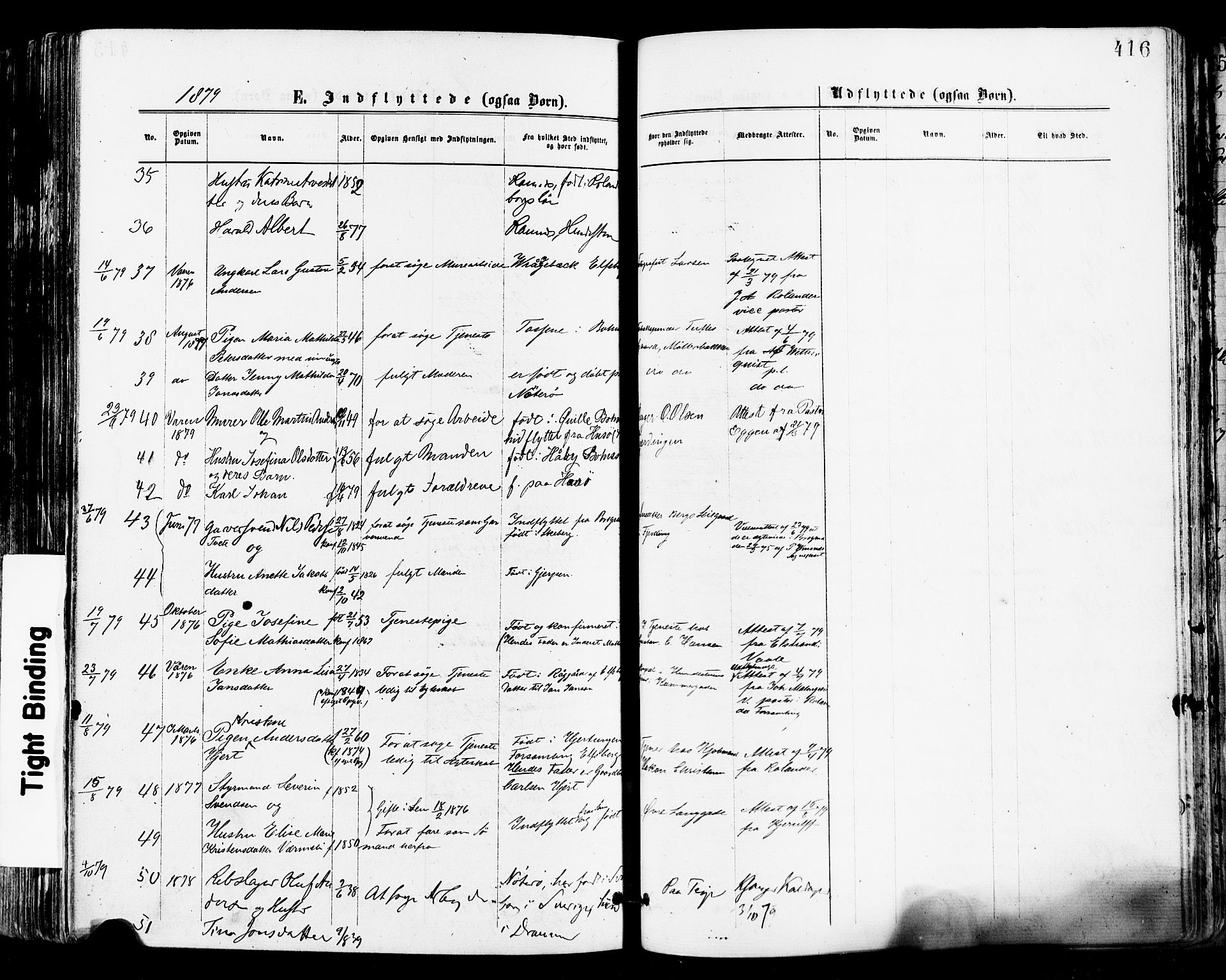 Tønsberg kirkebøker, AV/SAKO-A-330/F/Fa/L0010: Parish register (official) no. I 10, 1874-1880, p. 416