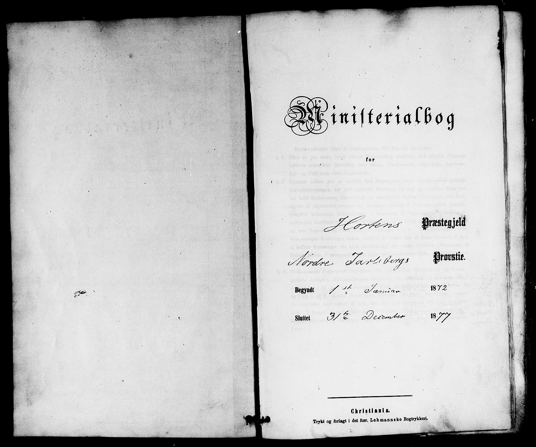 Horten kirkebøker, AV/SAKO-A-348/F/Fa/L0002: Parish register (official) no. 2, 1872-1877