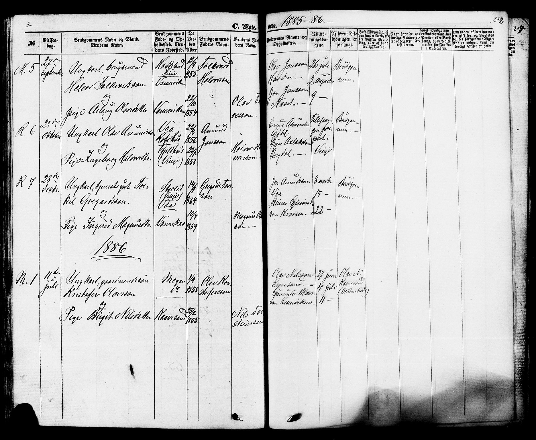 Rauland kirkebøker, AV/SAKO-A-292/F/Fa/L0003: Parish register (official) no. I 3, 1859-1886, p. 252