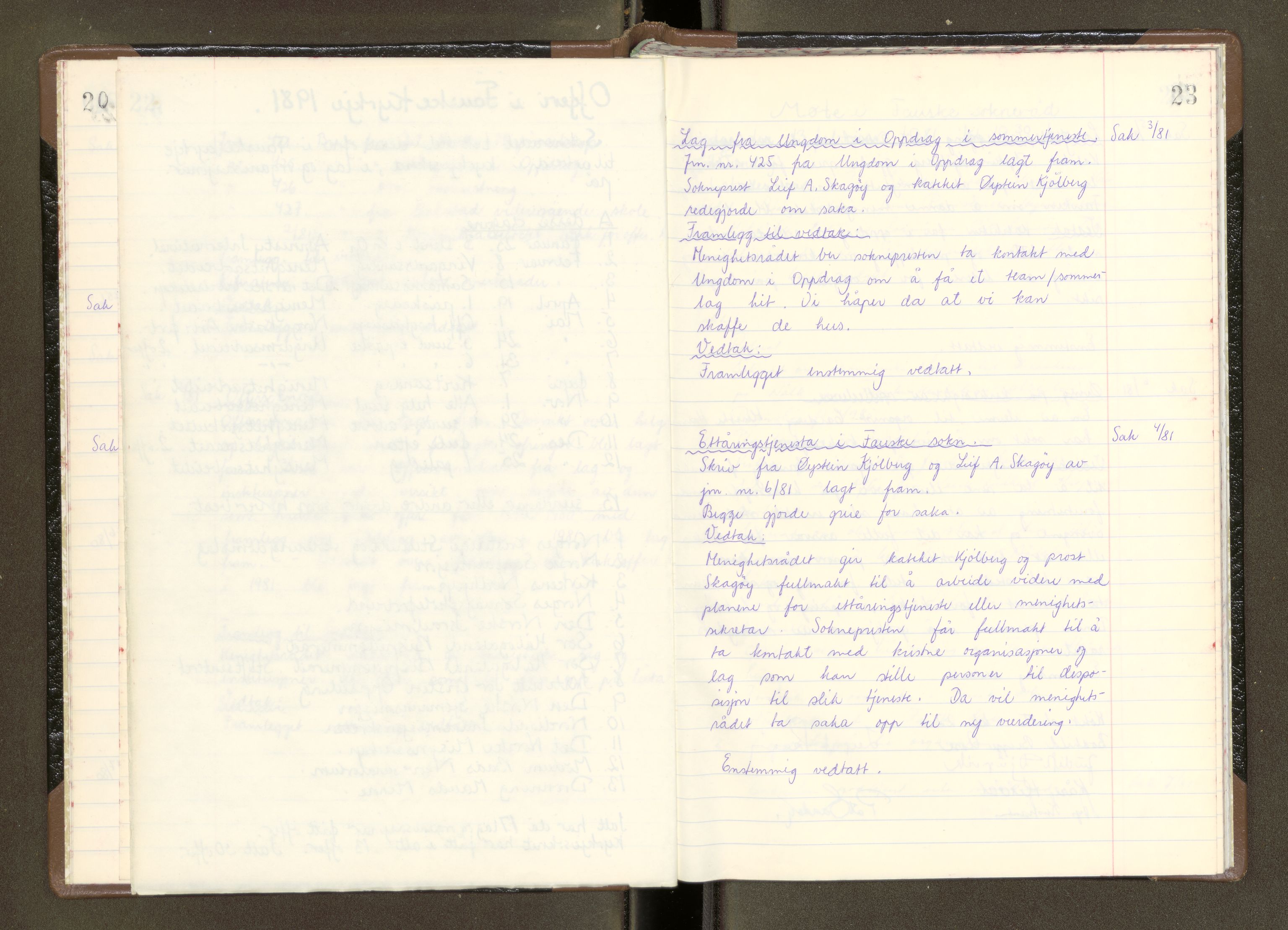 Fauske menighetsråd, AV/SAT-A-0426/2/A/L0002: Møtebok, 1980-1983, p. 23