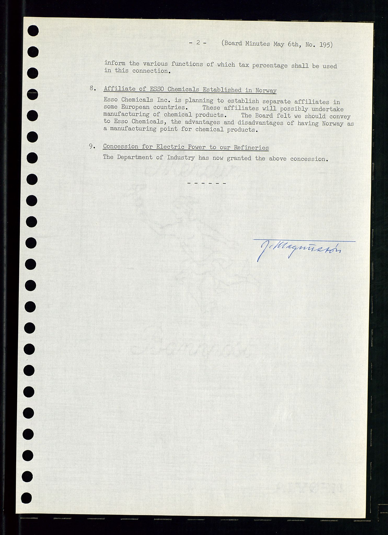 Pa 0982 - Esso Norge A/S, AV/SAST-A-100448/A/Aa/L0002/0001: Den administrerende direksjon Board minutes (styrereferater) / Den administrerende direksjon Board minutes (styrereferater), 1965, p. 115