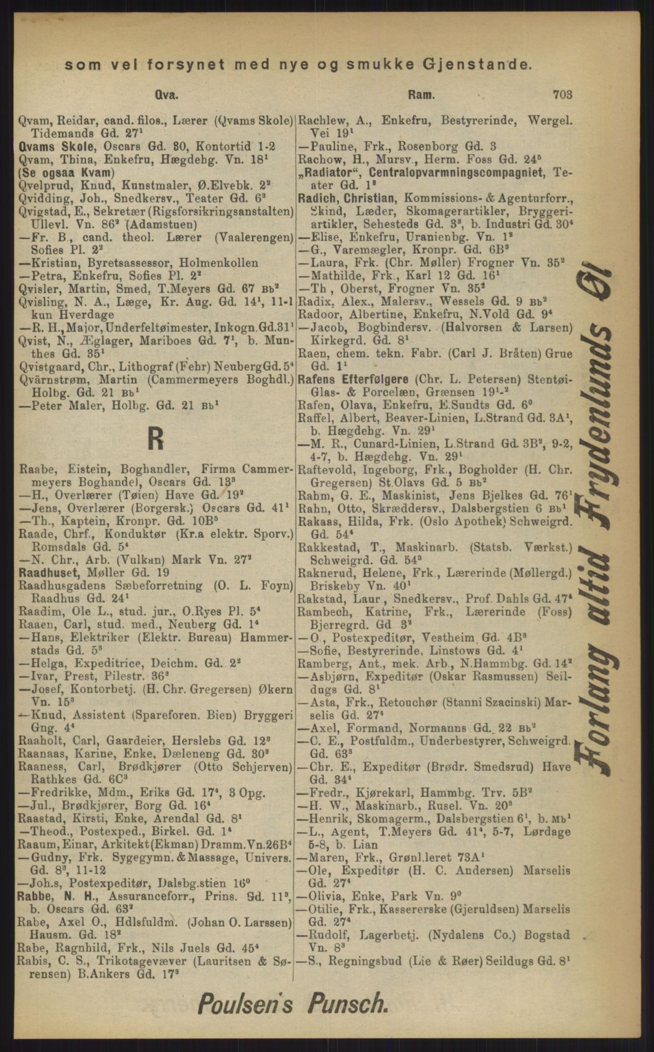Kristiania/Oslo adressebok, PUBL/-, 1903, p. 703