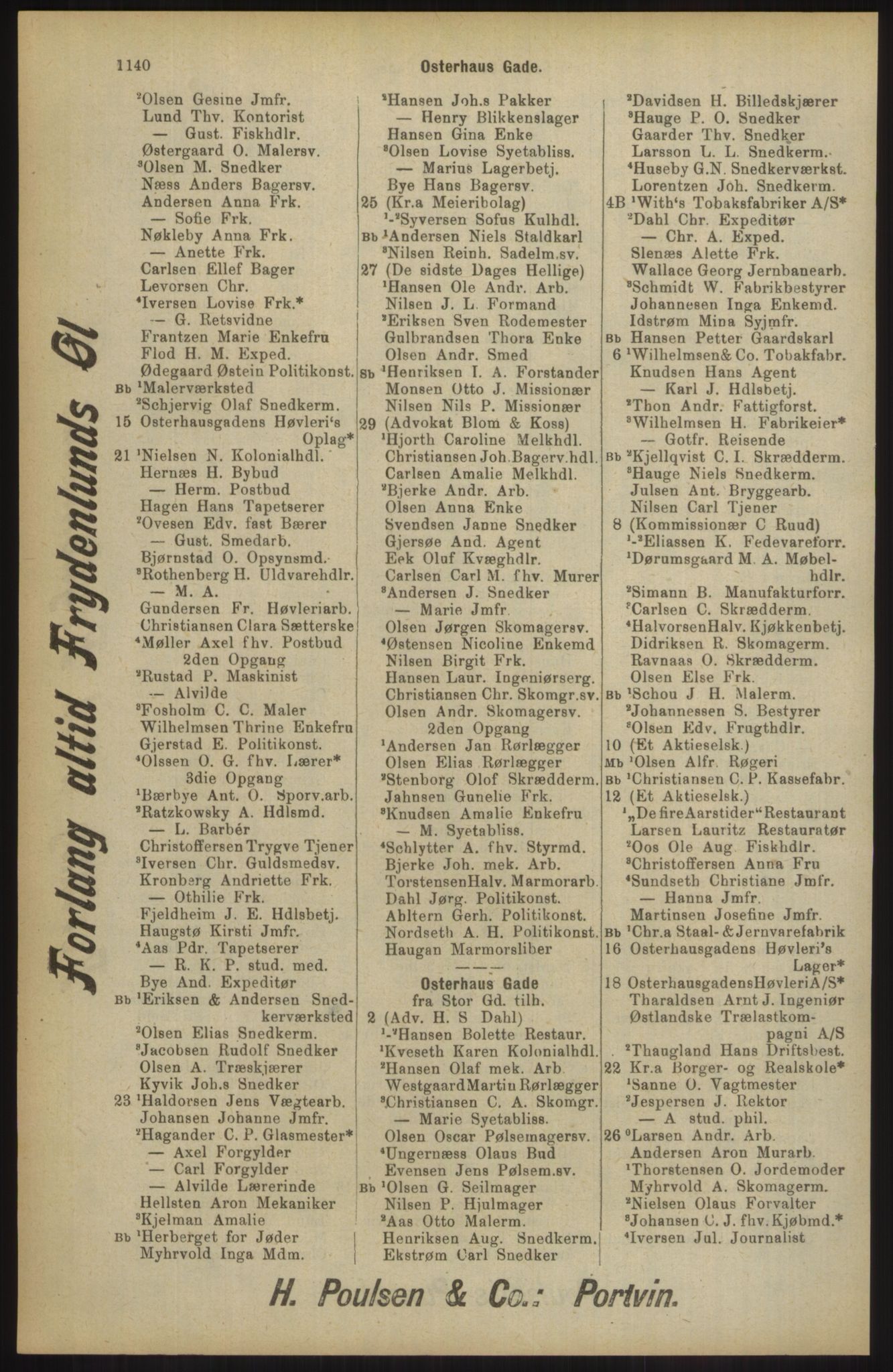 Kristiania/Oslo adressebok, PUBL/-, 1904, p. 1140