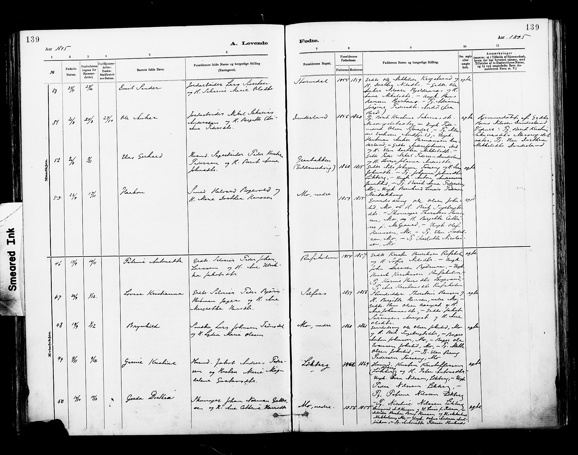 Ministerialprotokoller, klokkerbøker og fødselsregistre - Nordland, AV/SAT-A-1459/827/L0400: Parish register (official) no. 827A12, 1883-1903, p. 139