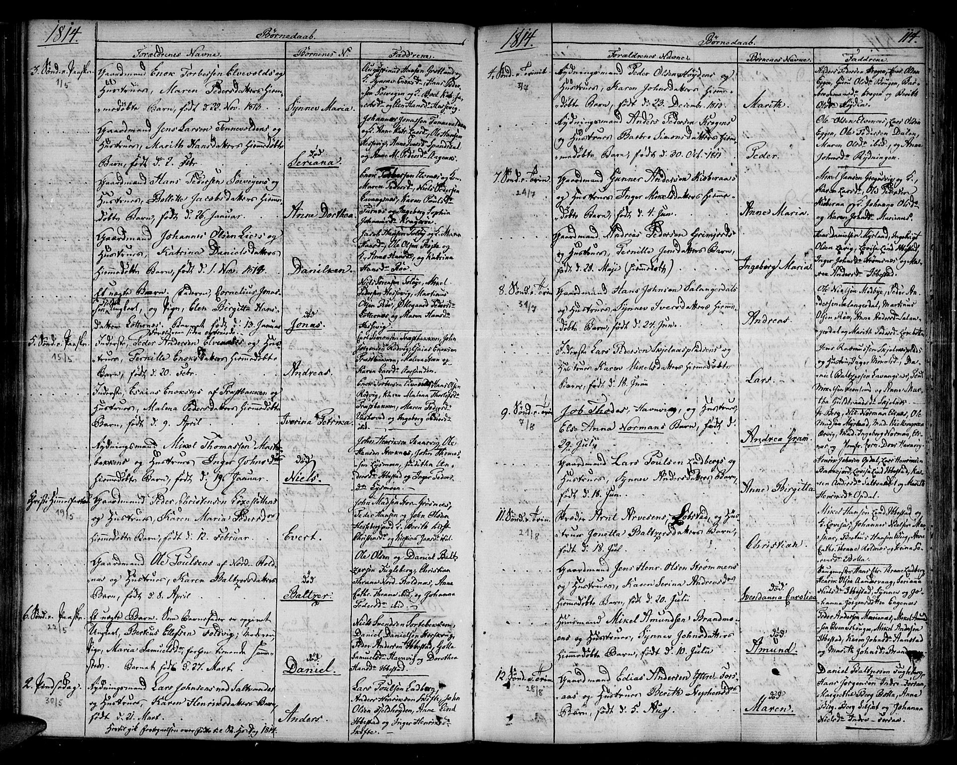 Ibestad sokneprestembete, AV/SATØ-S-0077/H/Ha/Haa/L0004kirke: Parish register (official) no. 4, 1801-1824, p. 114