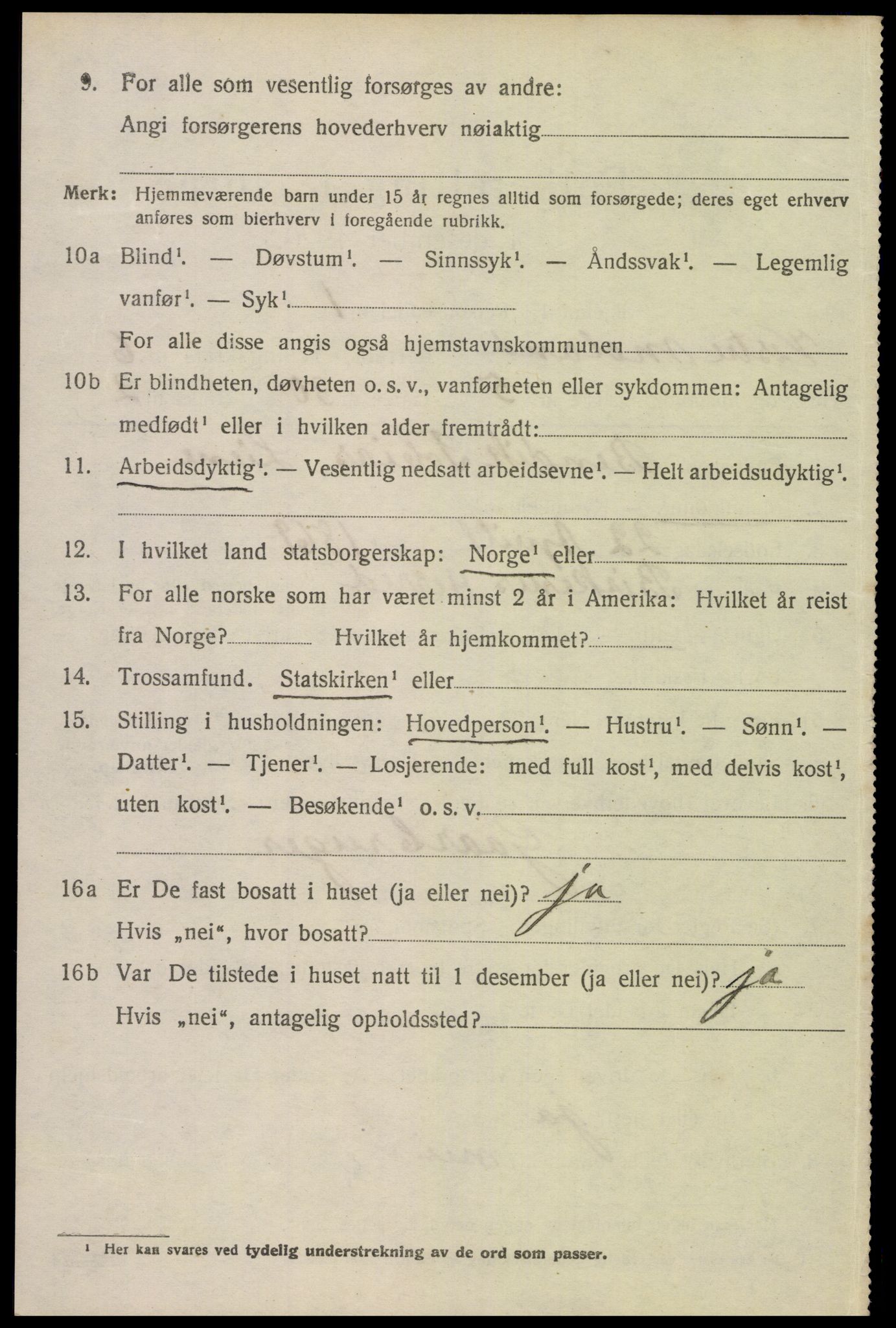 SAK, 1920 census for Vestre Moland, 1920, p. 4630