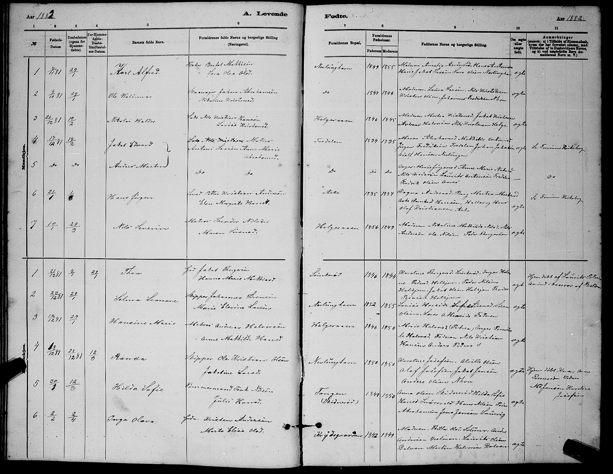 Brunlanes kirkebøker, AV/SAKO-A-342/G/Gb/L0002: Parish register (copy) no. II 2, 1878-1902