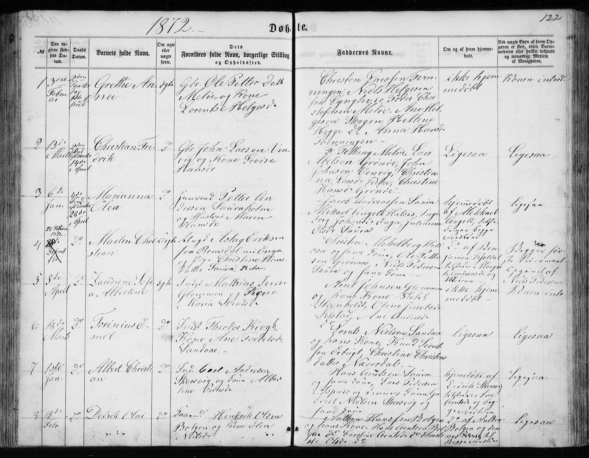 Ministerialprotokoller, klokkerbøker og fødselsregistre - Nordland, SAT/A-1459/843/L0634: Parish register (copy) no. 843C03, 1860-1884, p. 122