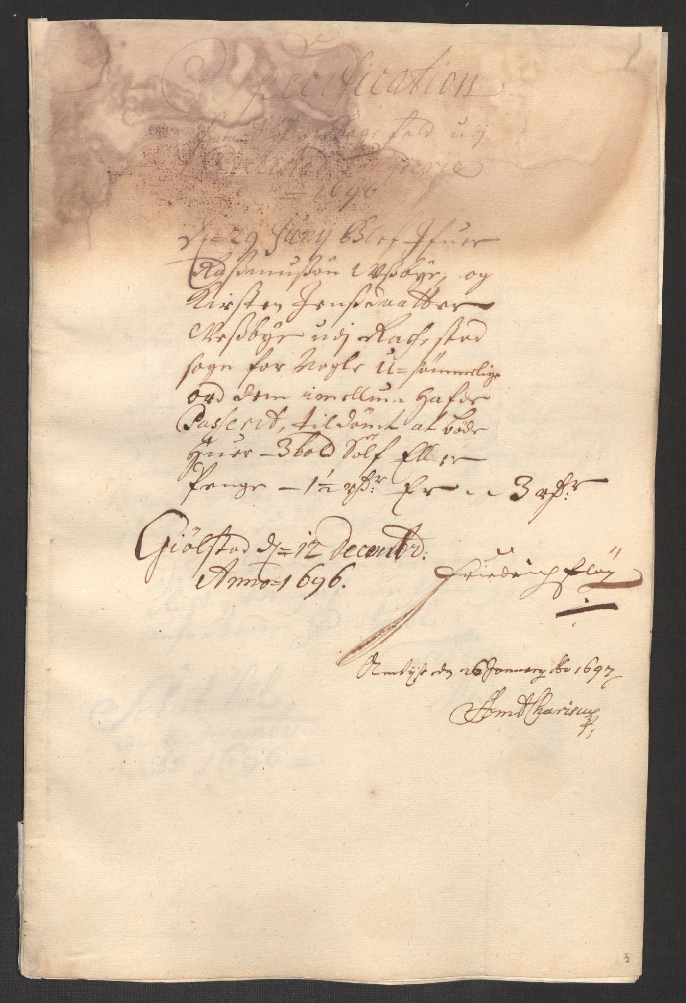 Rentekammeret inntil 1814, Reviderte regnskaper, Fogderegnskap, RA/EA-4092/R07/L0286: Fogderegnskap Rakkestad, Heggen og Frøland, 1696, p. 31