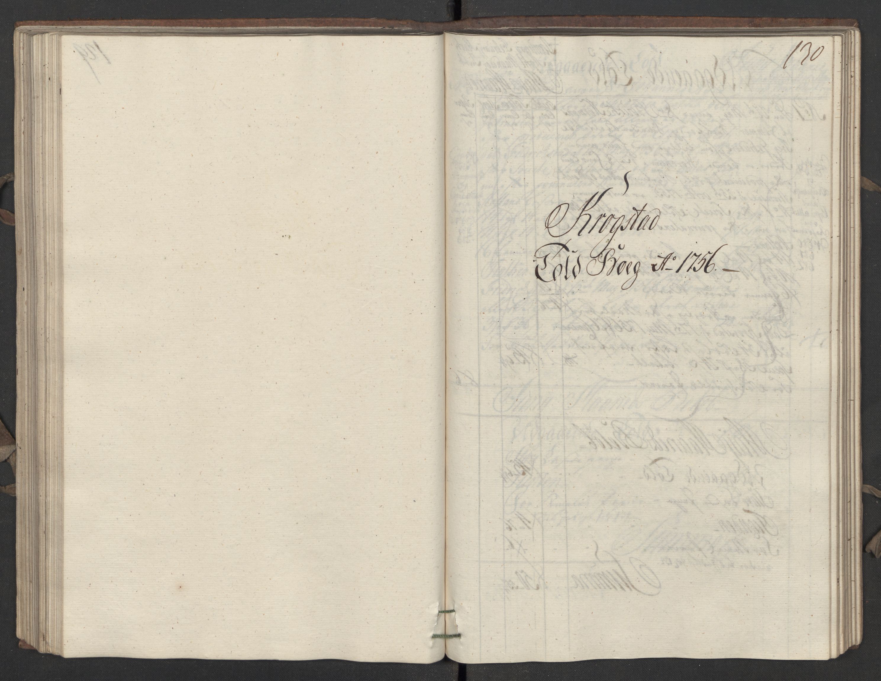 Generaltollkammeret, tollregnskaper, AV/RA-EA-5490/R05/L0027/0001: Tollregnskaper Moss, Son, Krokstad / Utgående hovedtollbok, 1756, p. 129b-130a