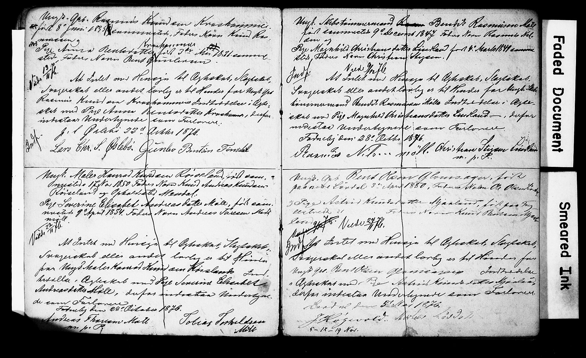 Holum sokneprestkontor, SAK/1111-0022/F/Fe/L0003: Banns register no. II 5 3, 1875-1891, p. 12